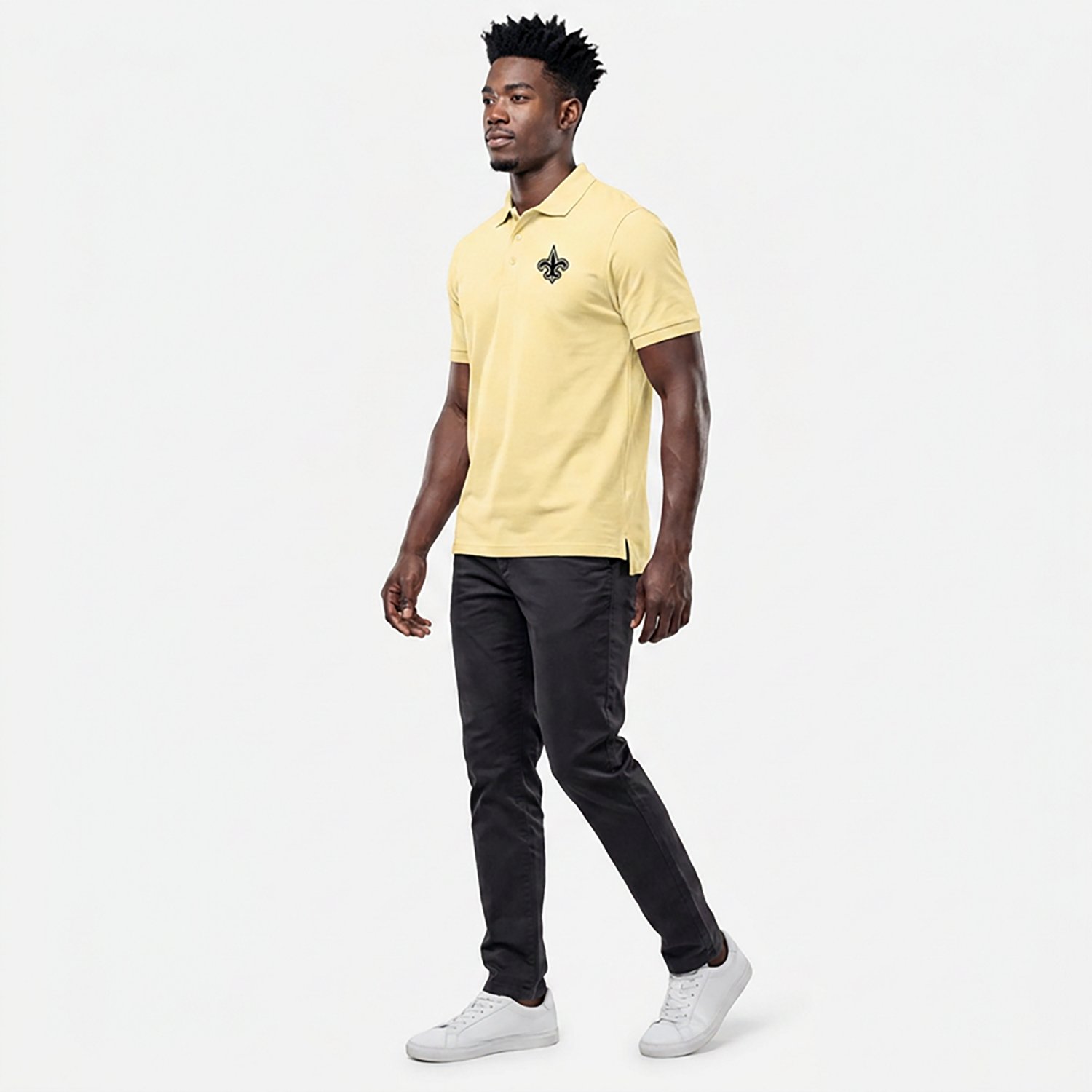 Antigua Men's New Orleans Saints Legacy Short Sleeve Polo Shirt - view number 4