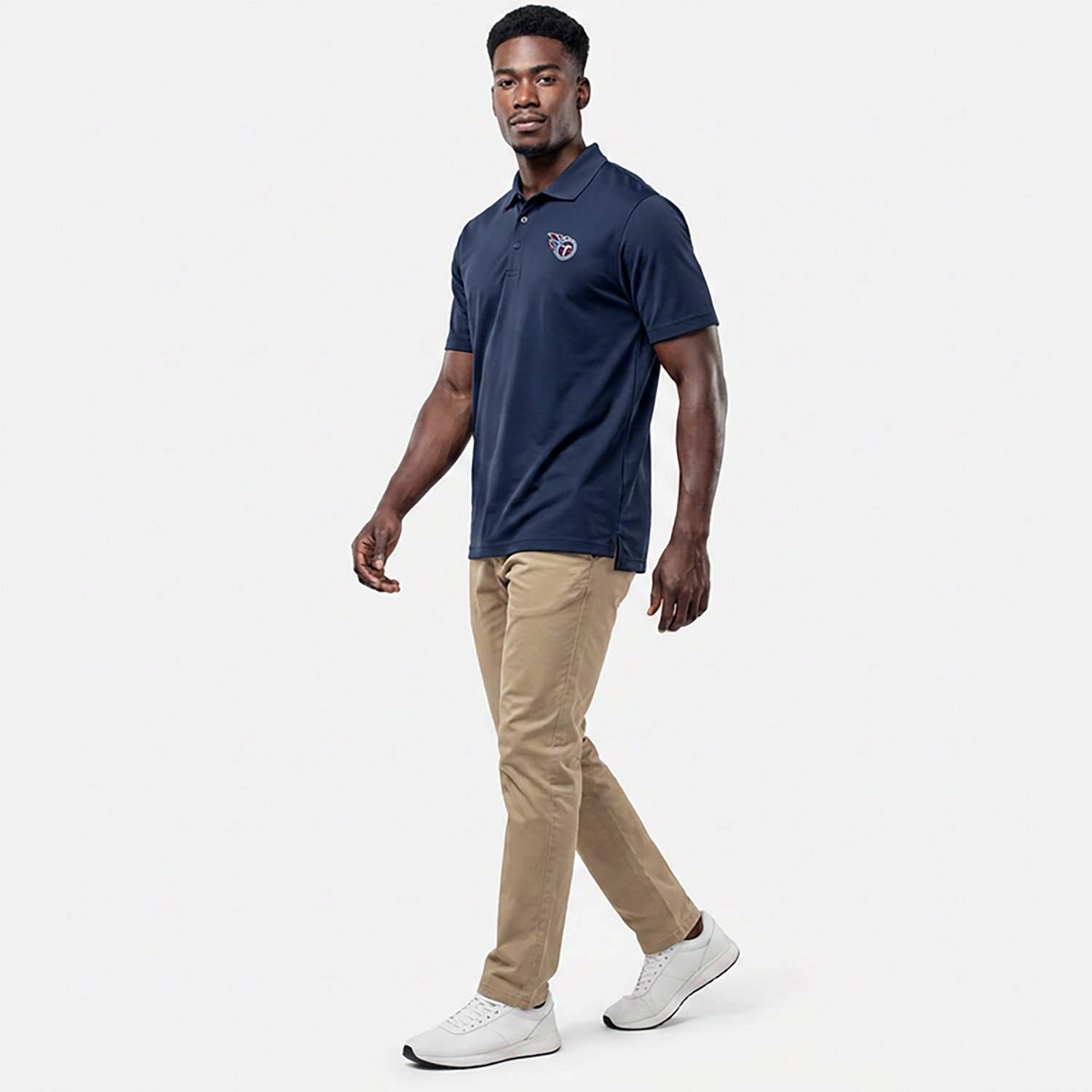 Antigua Men's Tennessee Titans Legacy Short Sleeve Polo Shirt - view number 4