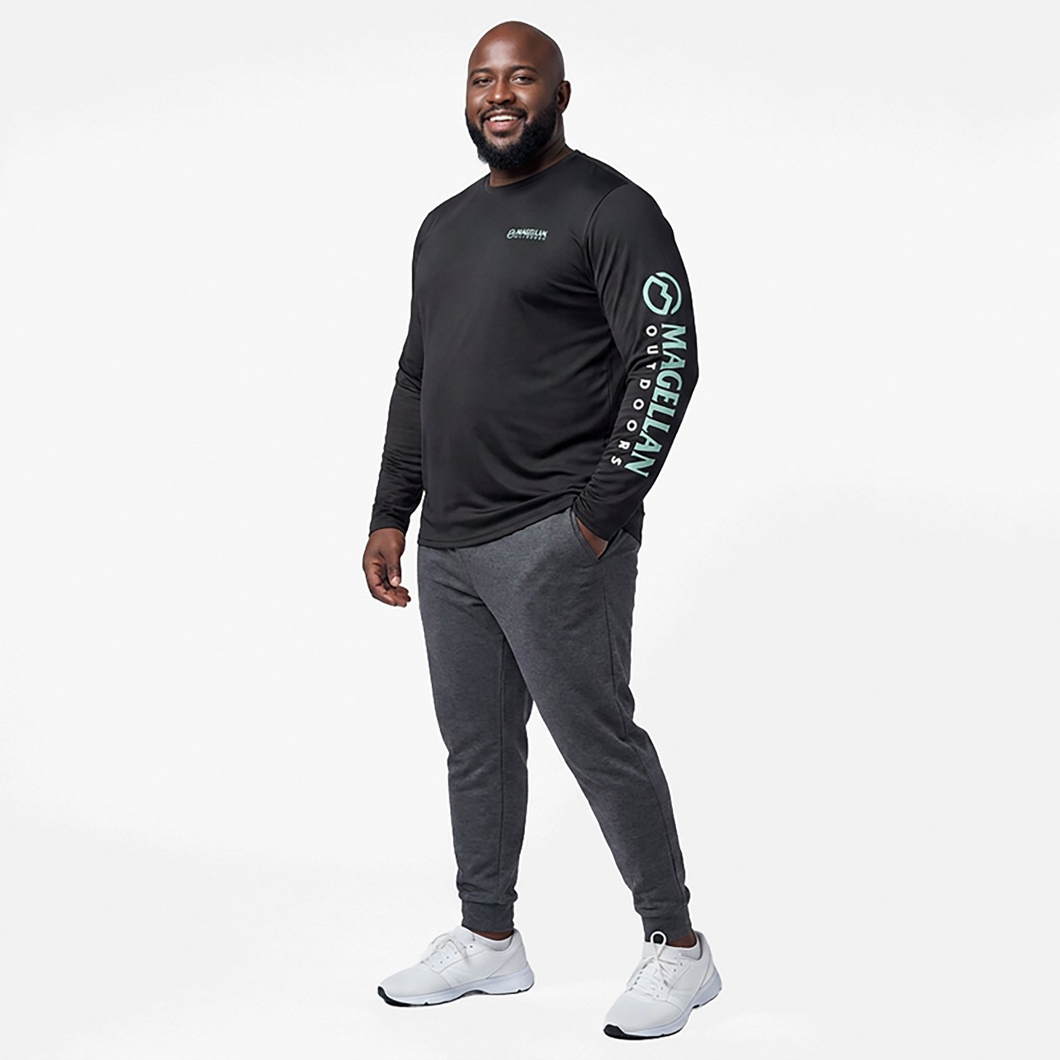 Magellan Outdoors Men's Casting Crew Core Graphic Long Sleeve T-shirt                                                            - view number 3