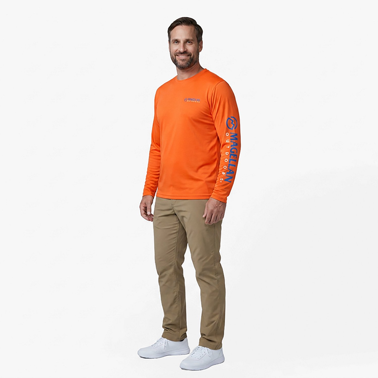 Magellan Outdoors Men's Casting Crew Core Graphic Long Sleeve T-shirt                                                            - view number 6