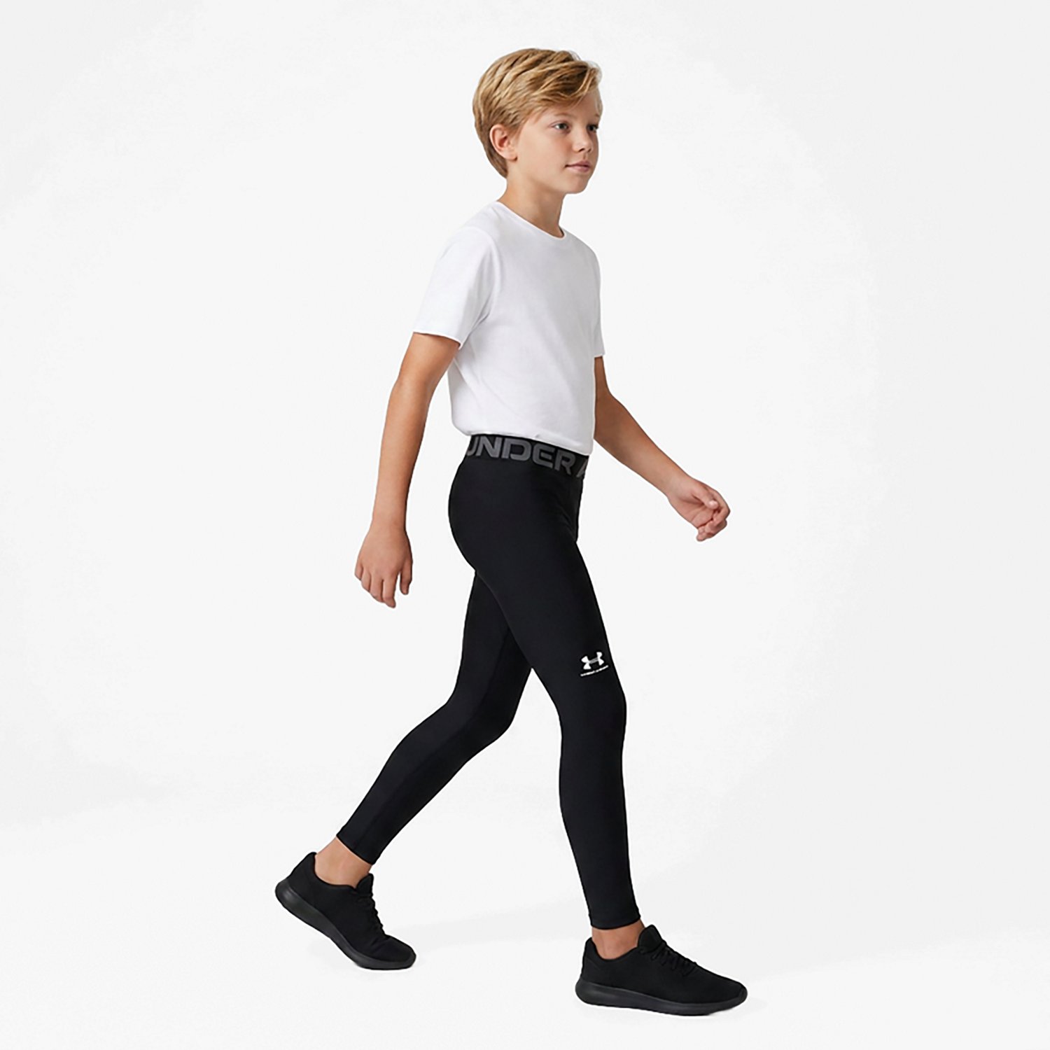 Under Armour Boys' HeatGear Armour 3/4 Leggings - view number 2