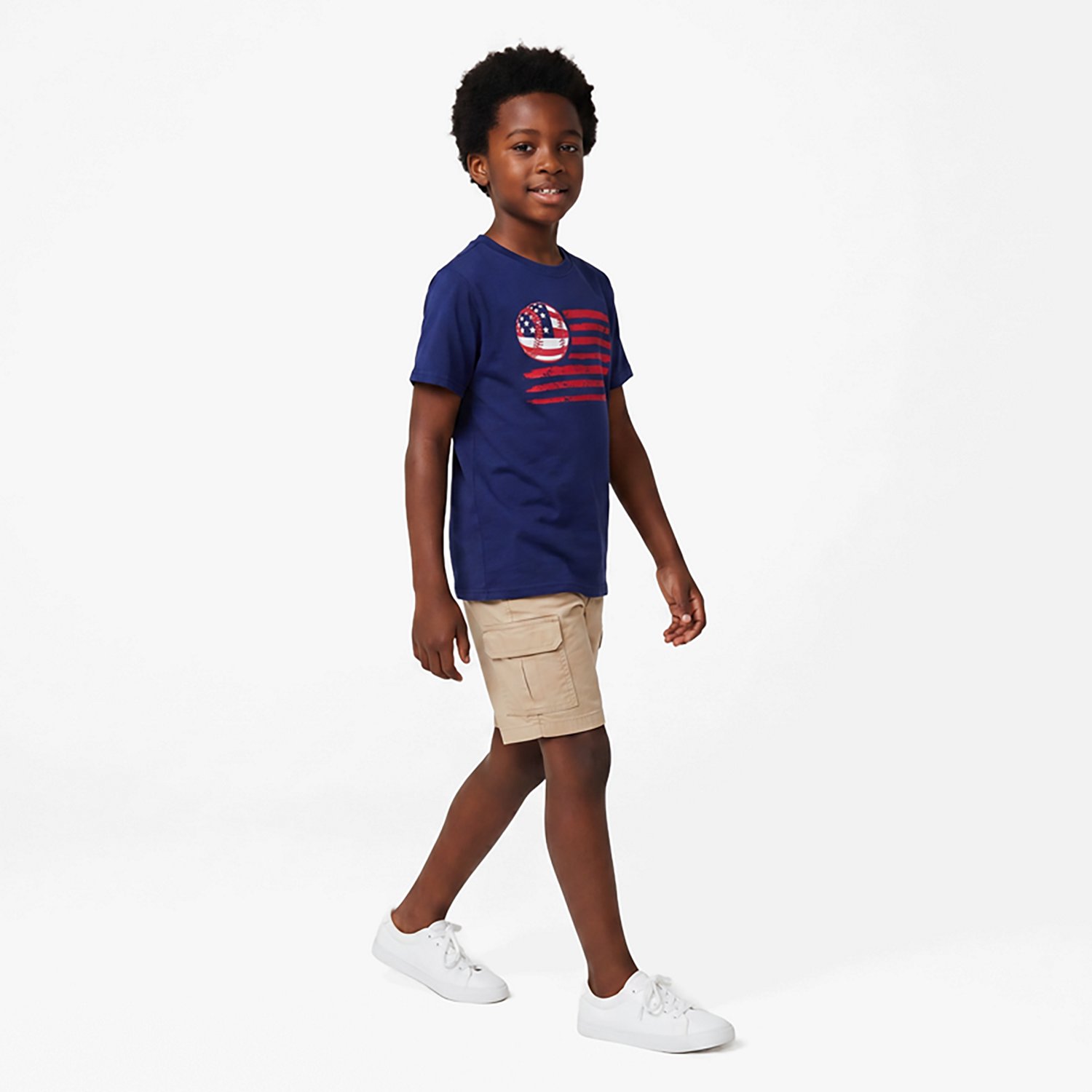 BCG Boys' Americana Baseball Flag Graphic Short Sleeve T-shirt - view number 3