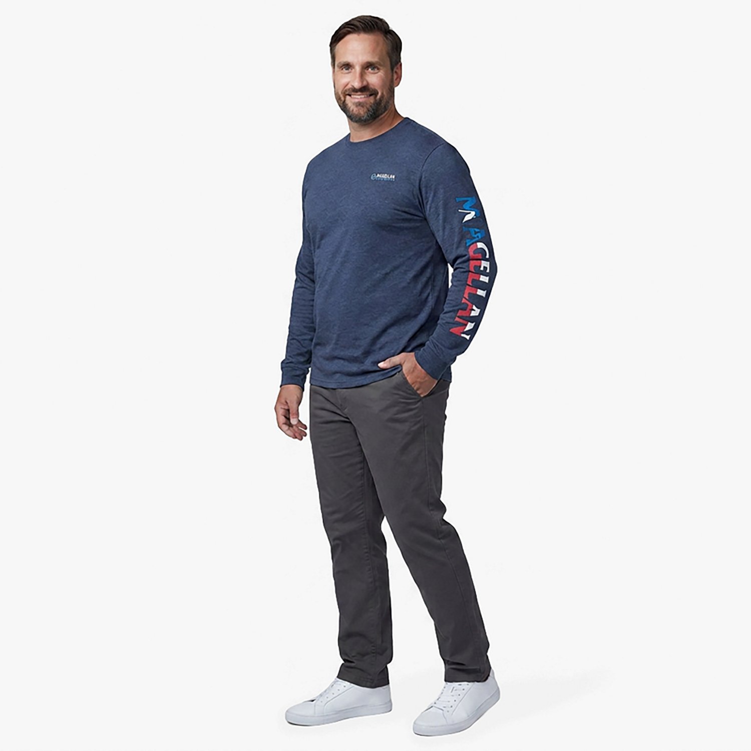 Magellan Outdoors Men's Grotto Falls Texas Long Sleeve T-shirt - view number 3