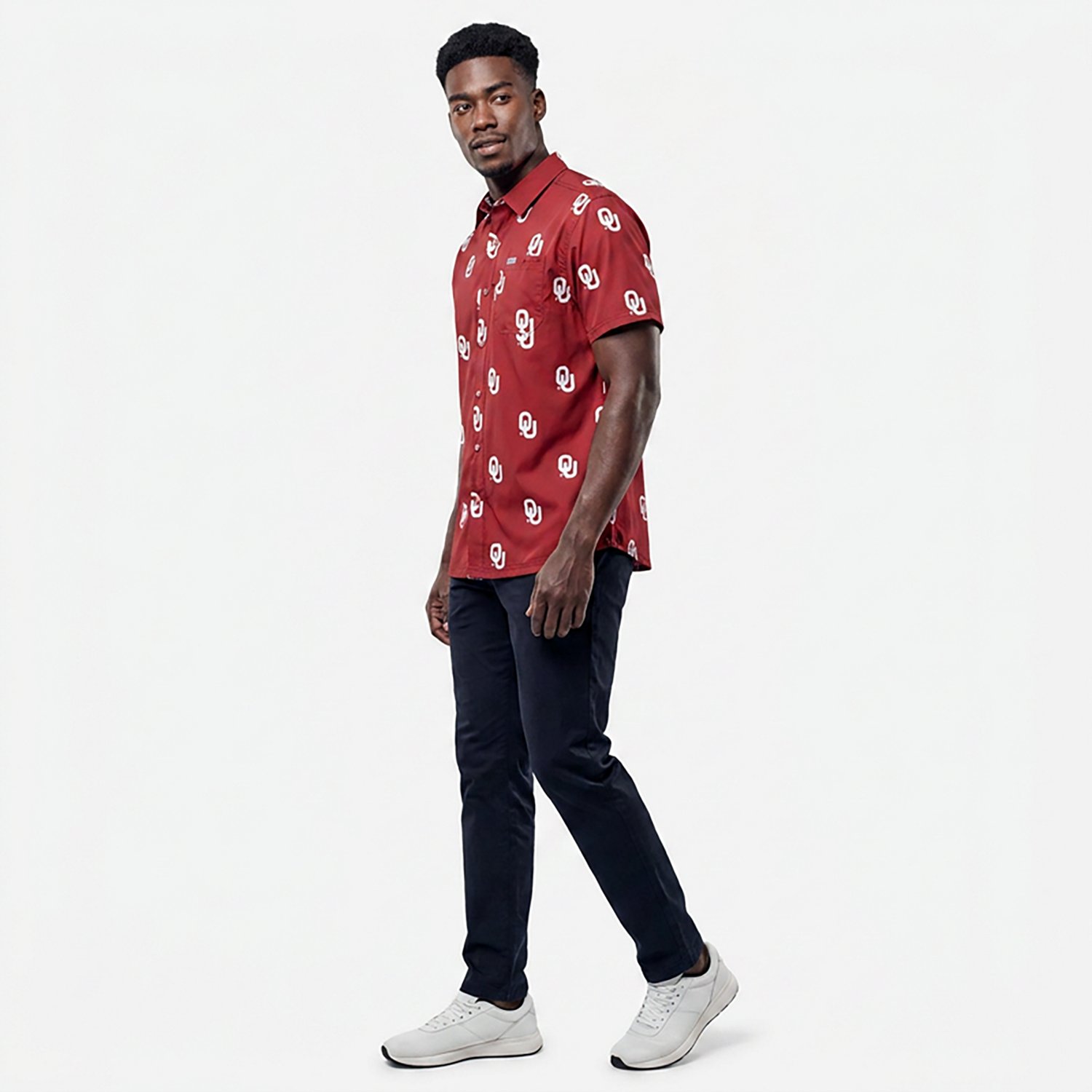 Columbia Sportswear Men's University of Oklahoma CLG Super Slack Tide™ Logo Print Shirt