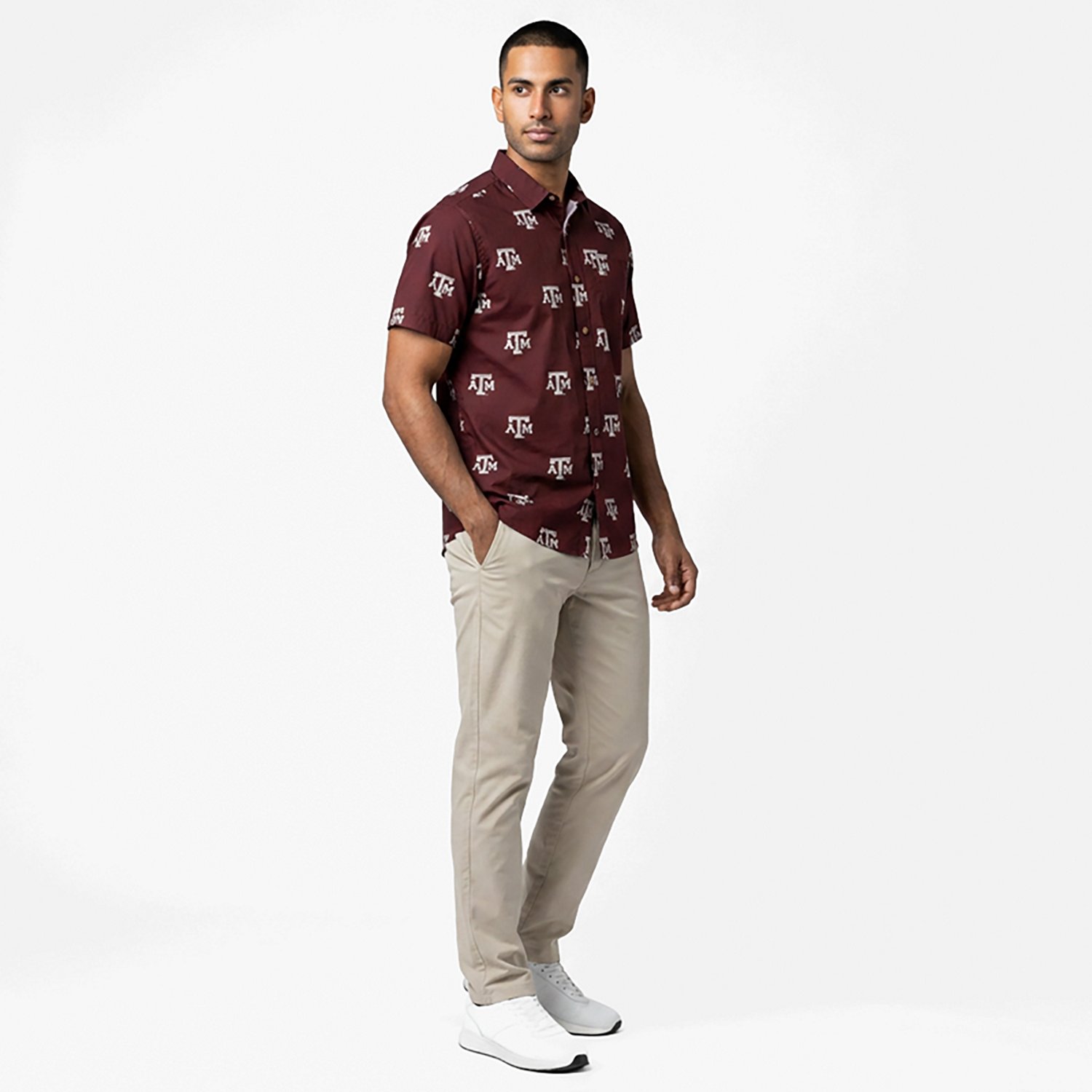 Columbia Sportswear Men's Texas A&M University CLG Super Slack Tide™ Logo Print Shirt