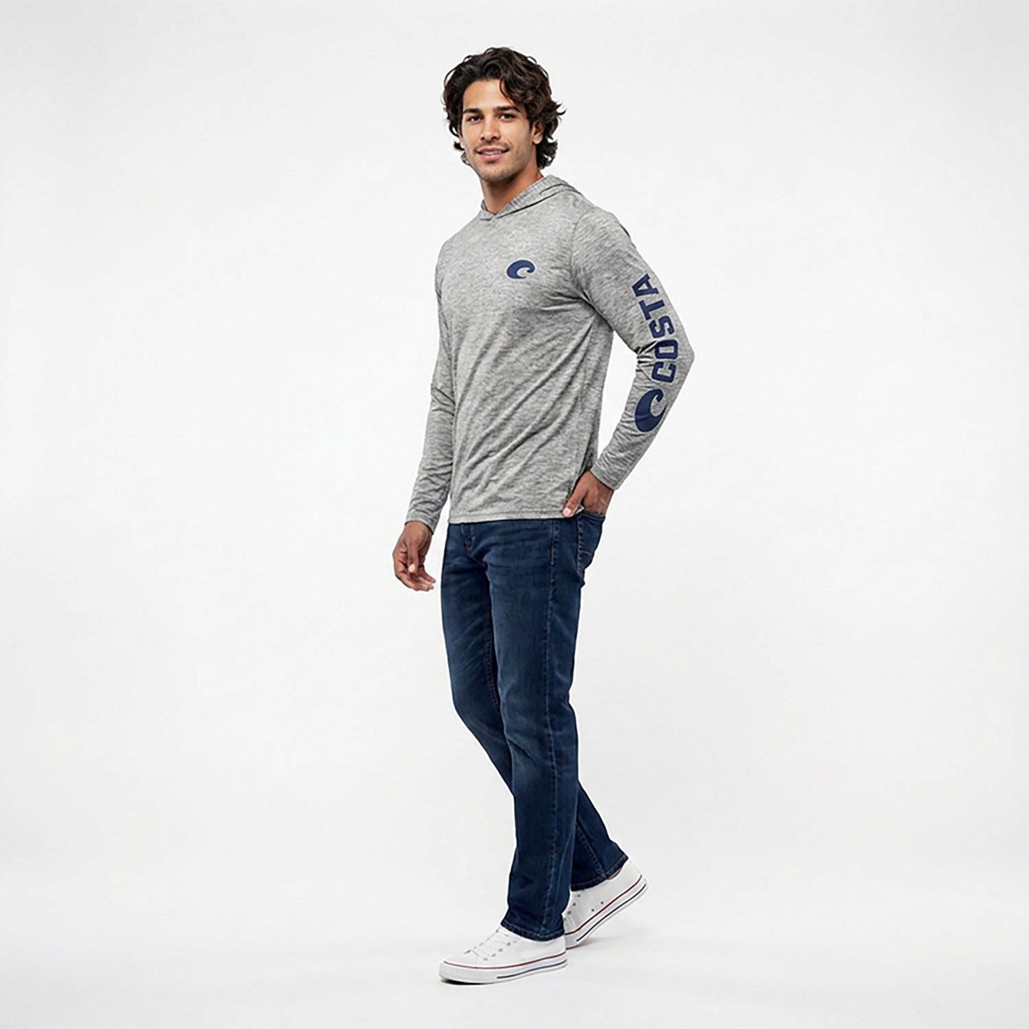 Costa Men's Tech Hood Long Sleeve T-shirt - view number 3