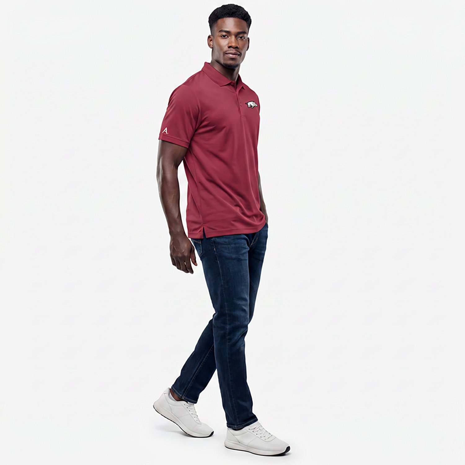 Antigua Men's University of Arkansas Legacy Pique Polo Shirt