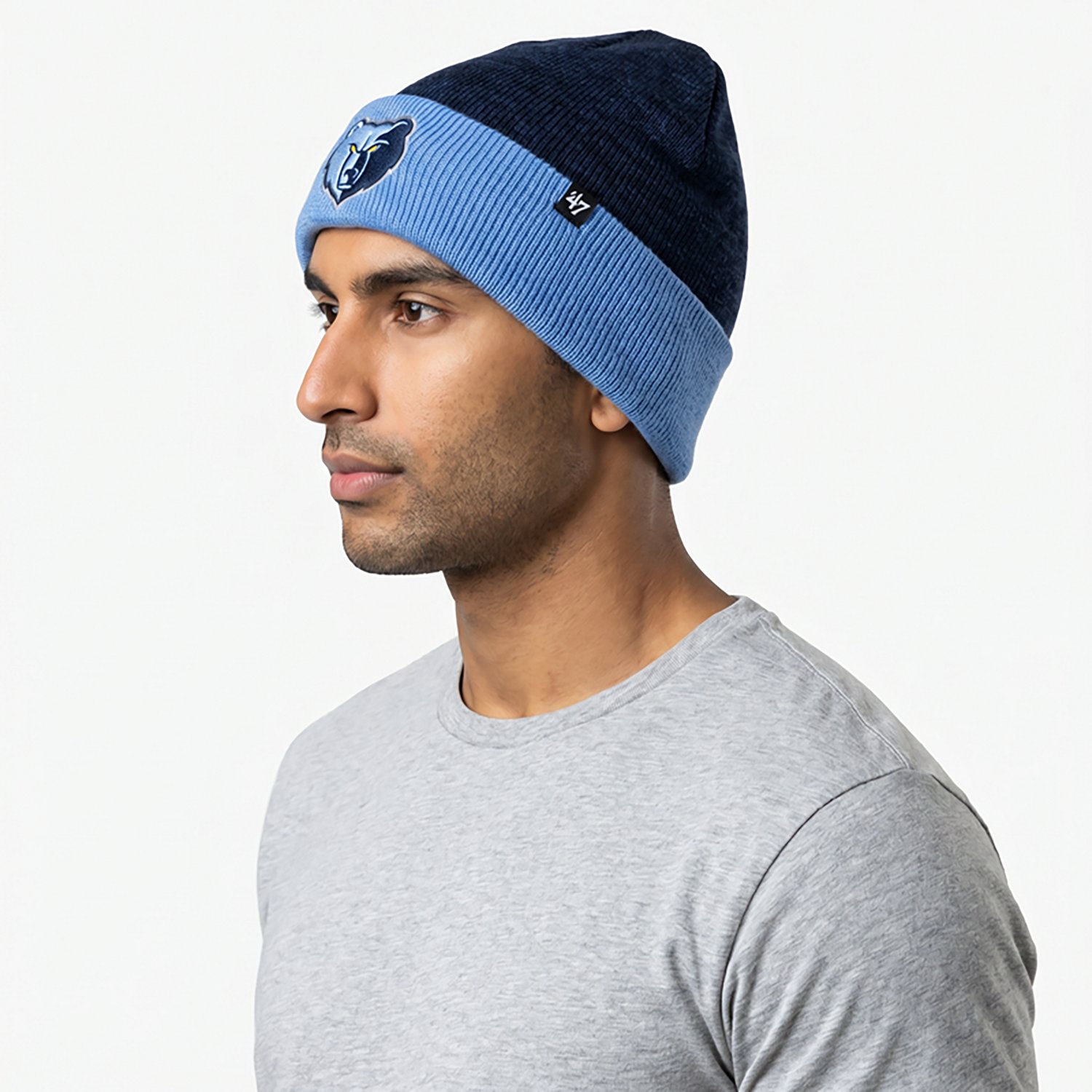’47 Memphis Grizzlies 2-Tone Brain Freeze Cuff Knit Cap                                                                        - view number 3