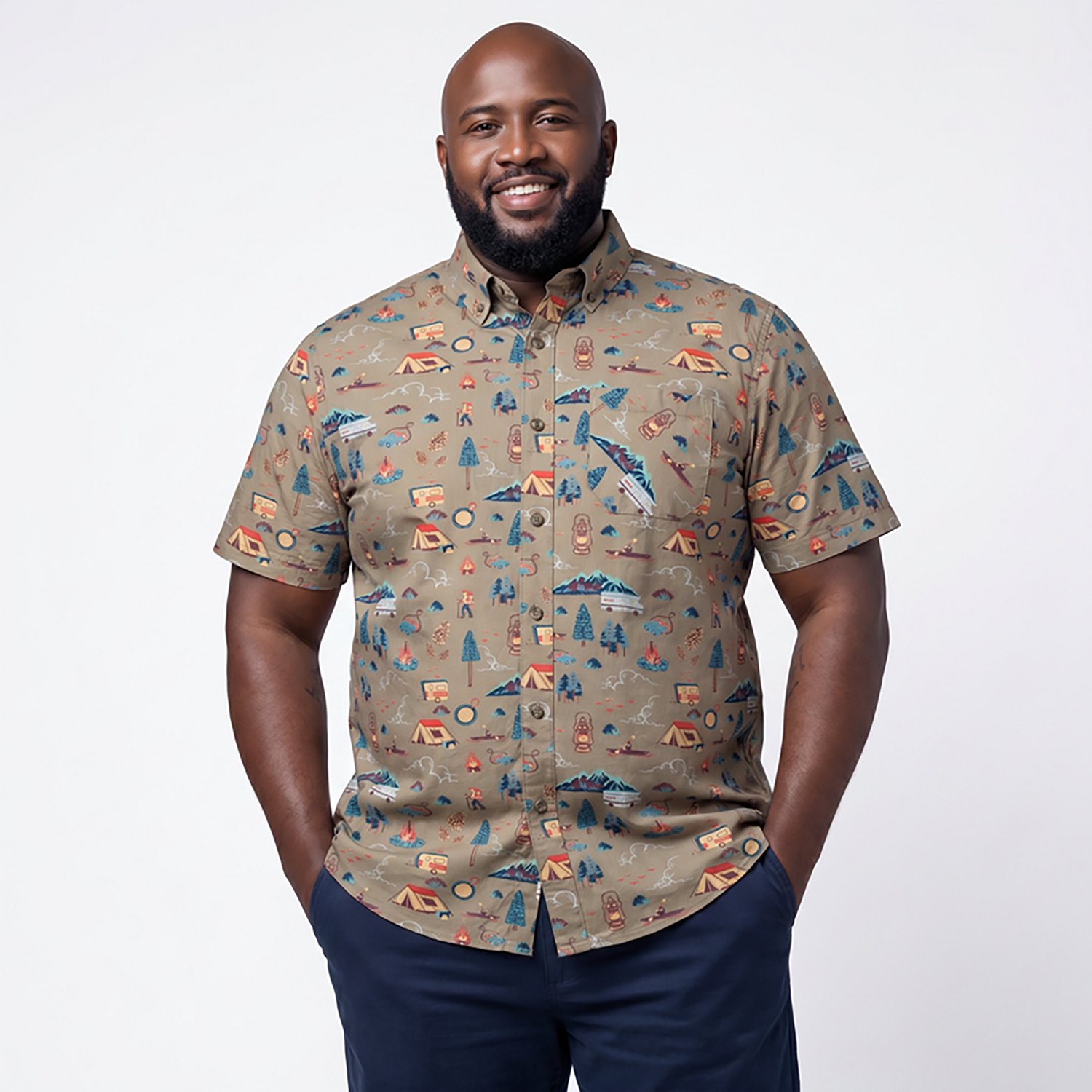 Magellan Outdoors Men's Summerville Print Short Sleeve Shirt - view number 2
