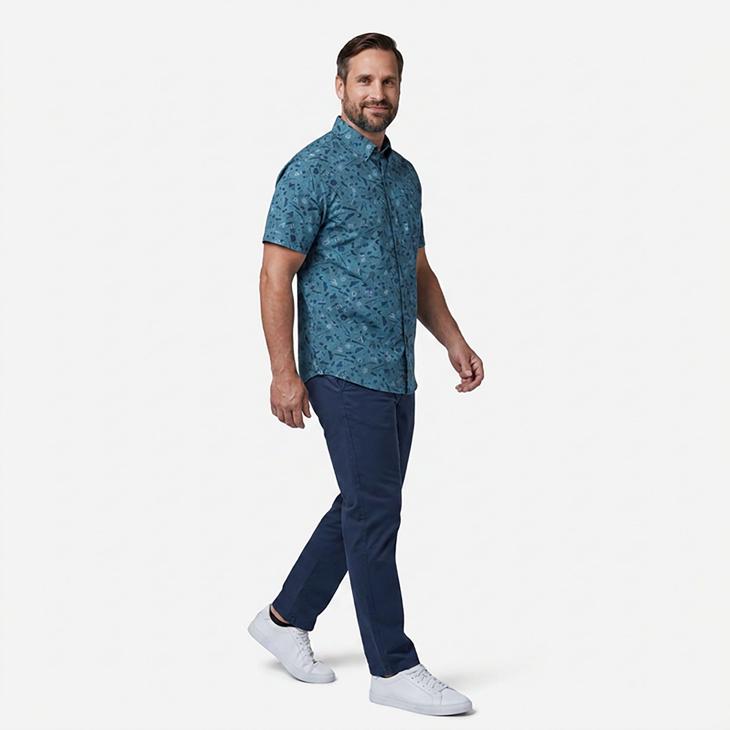 Magellan Outdoors Men's Summerville Print Short Sleeve Shirt - view number 2