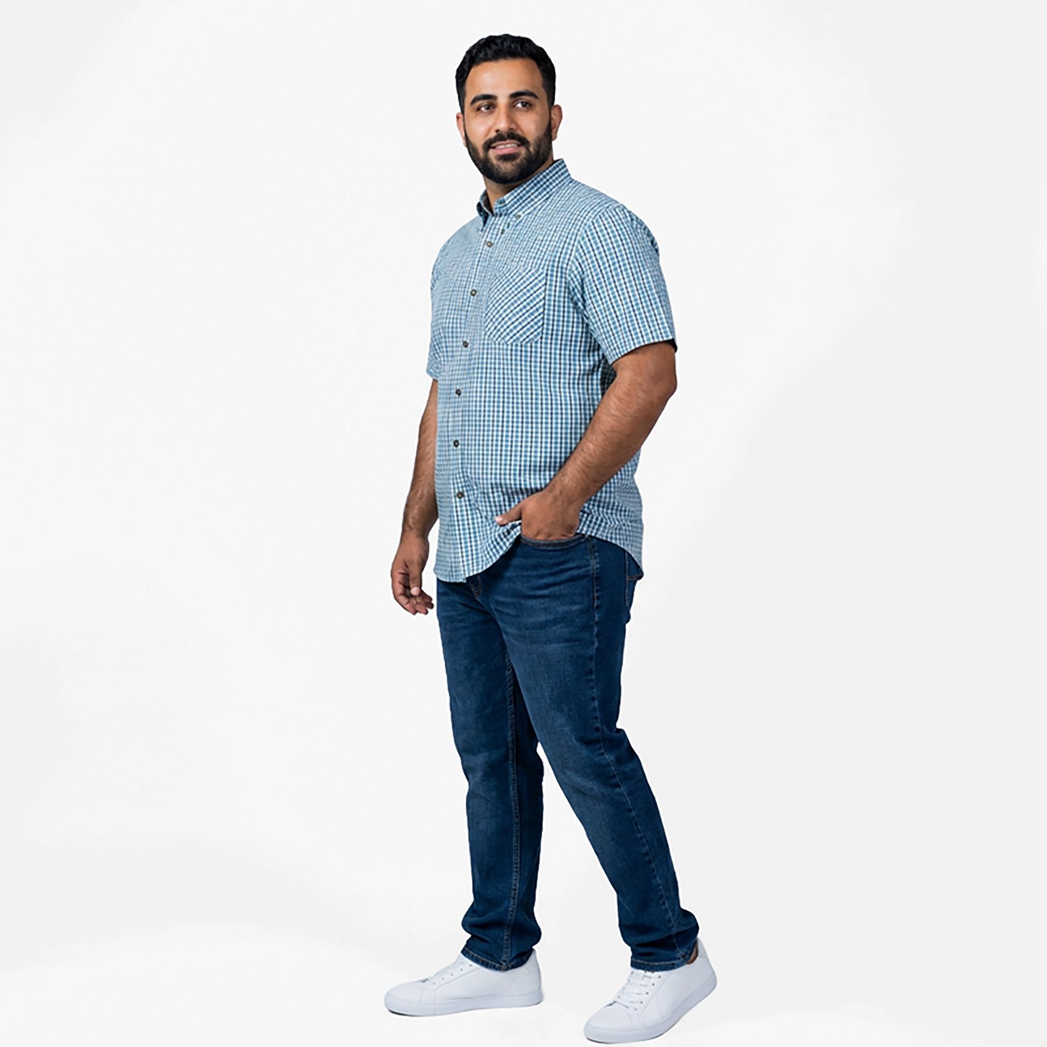 Magellan Outdoors Men's Summerville Plaid Short Sleeve Shirt