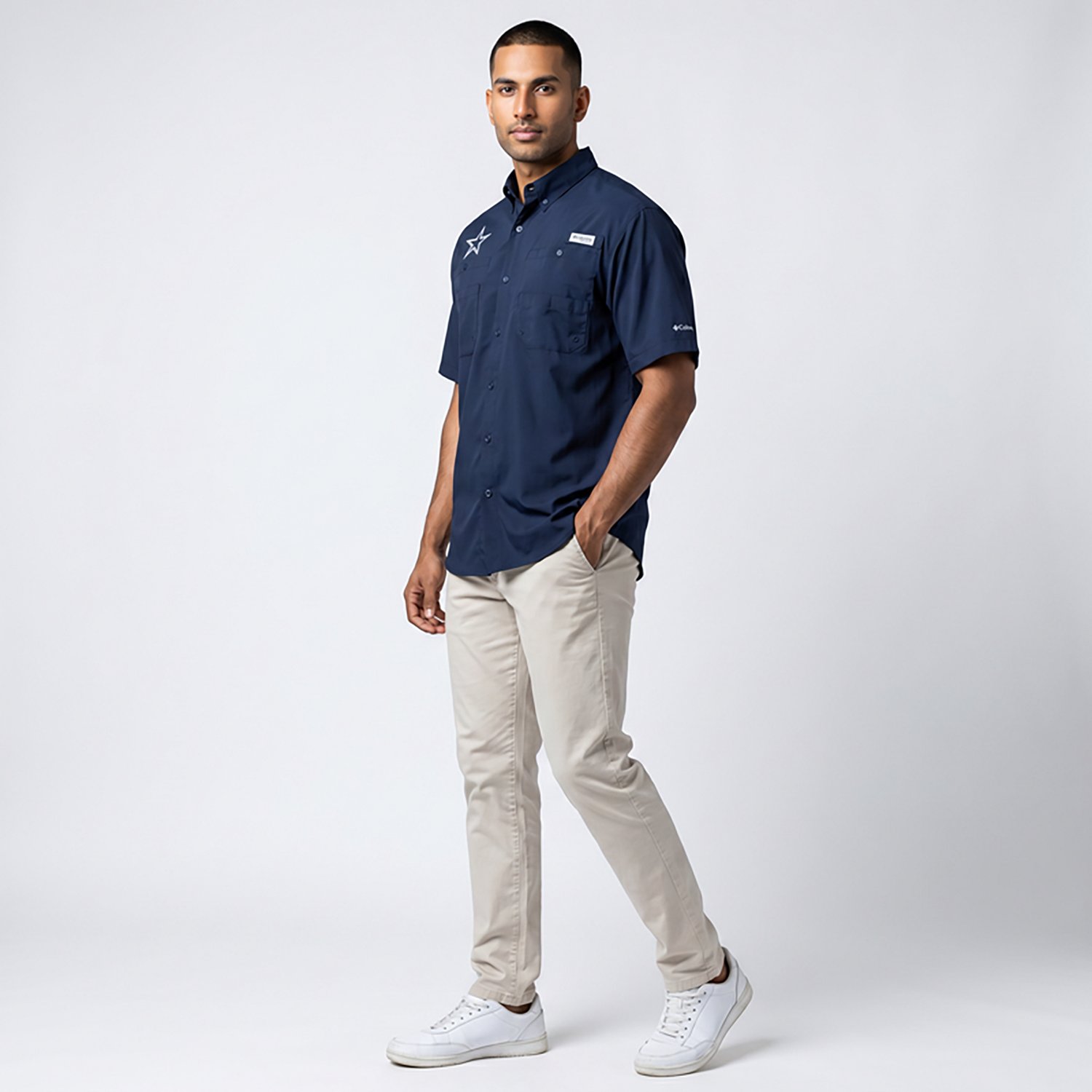 Columbia Sportswear Men's Dallas Cowboys PFG Tamiami Fishing Shirt - view number 4