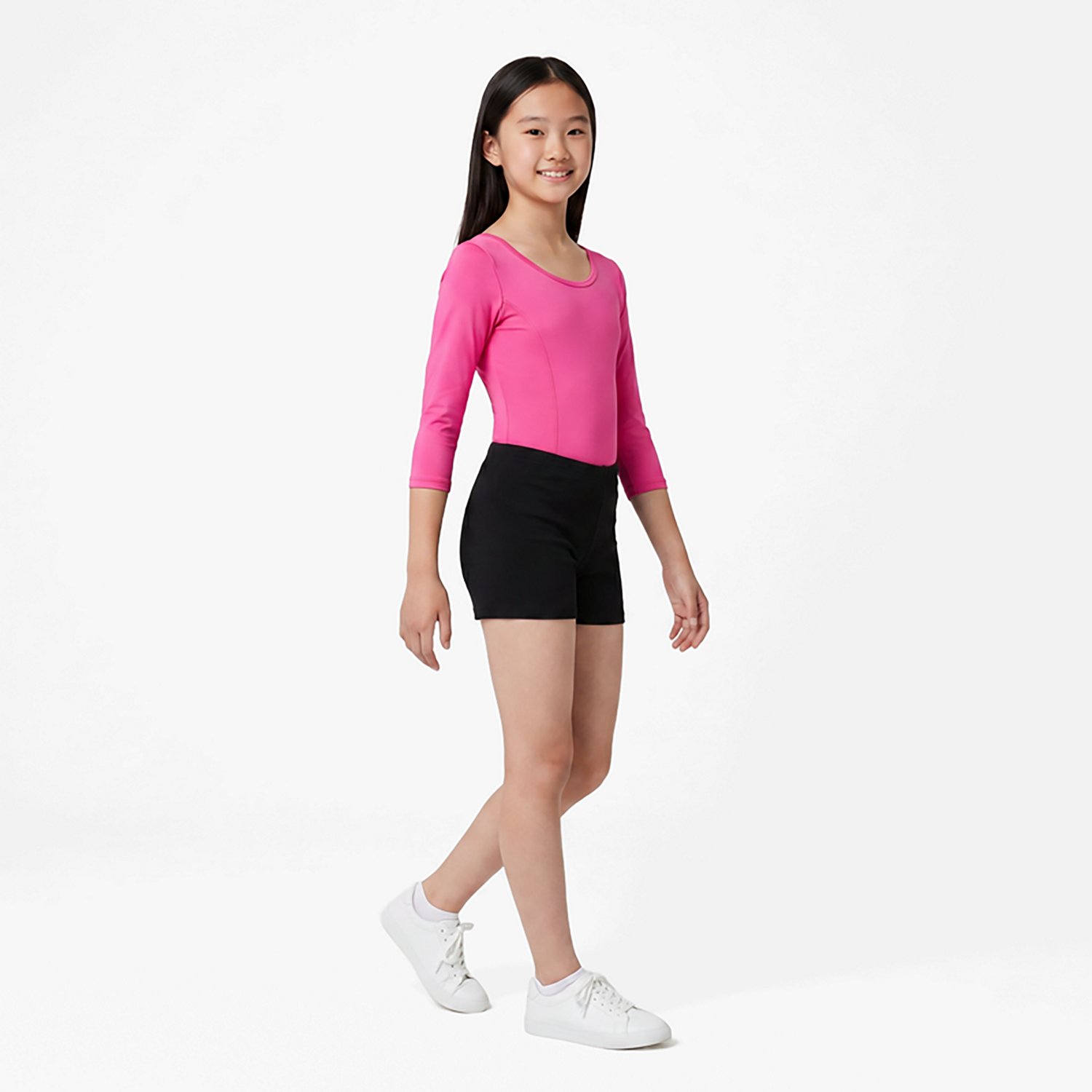 Rainbeau Moves Girls' Criss Cross Strap 3/4 Sleeve Leotard - view number 2
