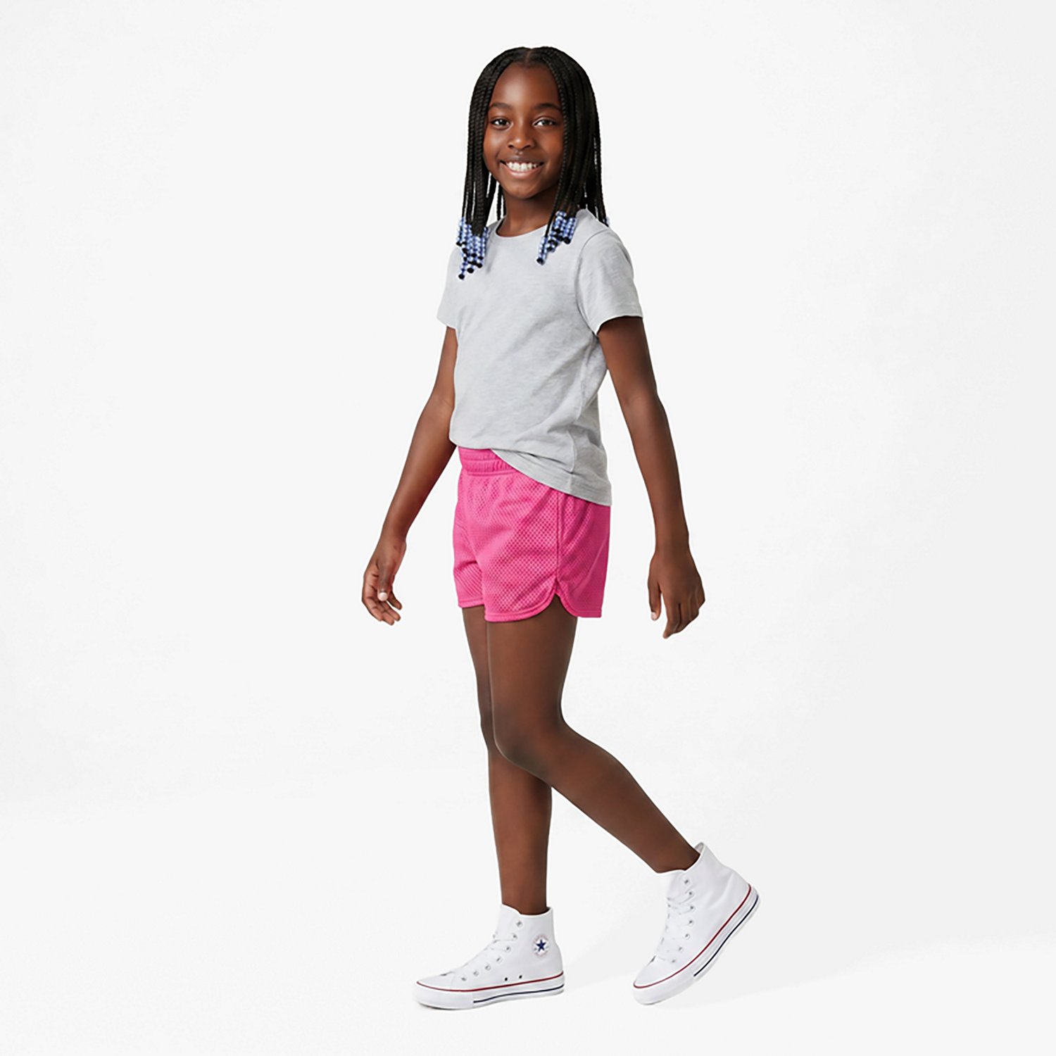 BCG Girls' Recycled Contrast Mesh Shorts - view number 2