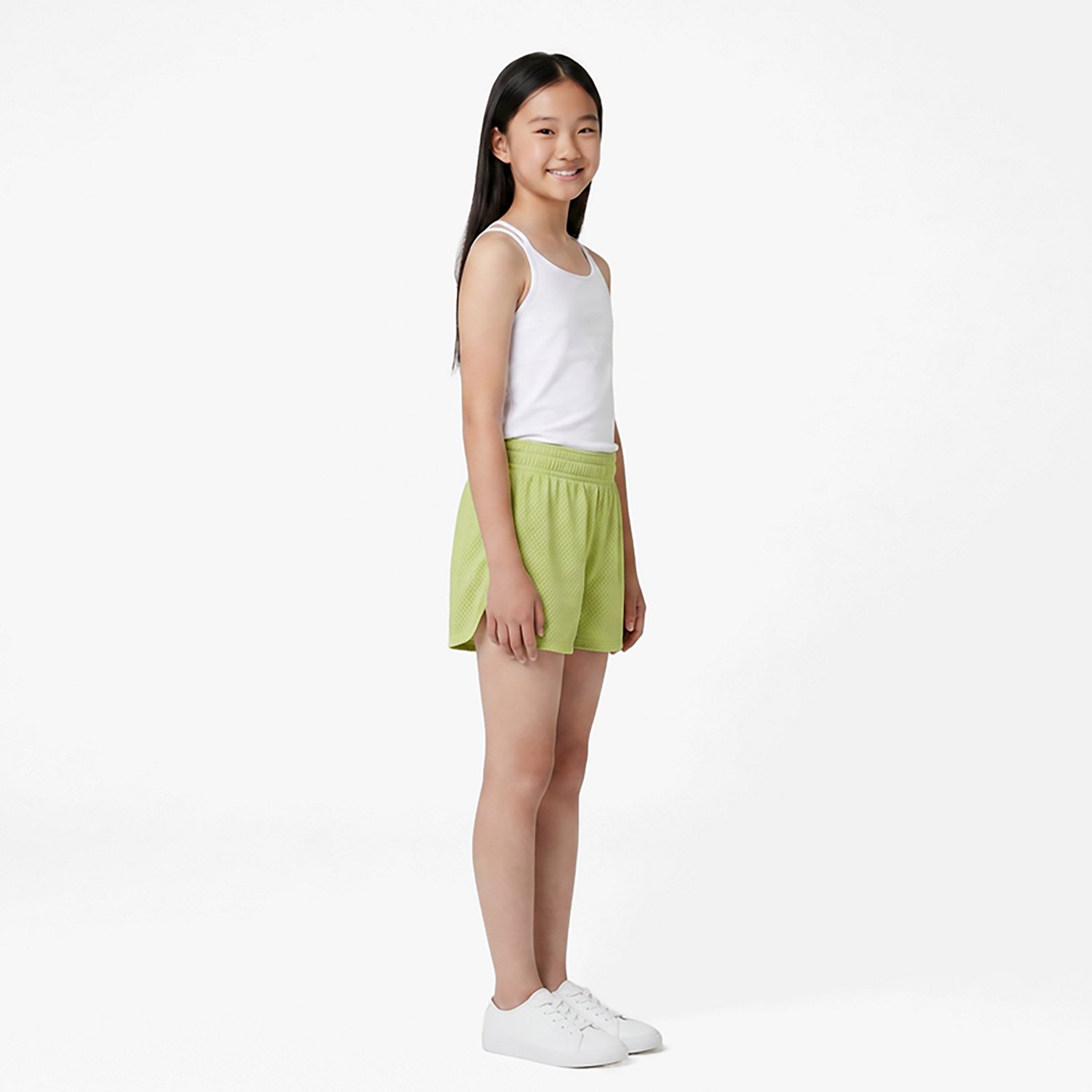 BCG Girls' Recycled Contrast Mesh Shorts - view number 3
