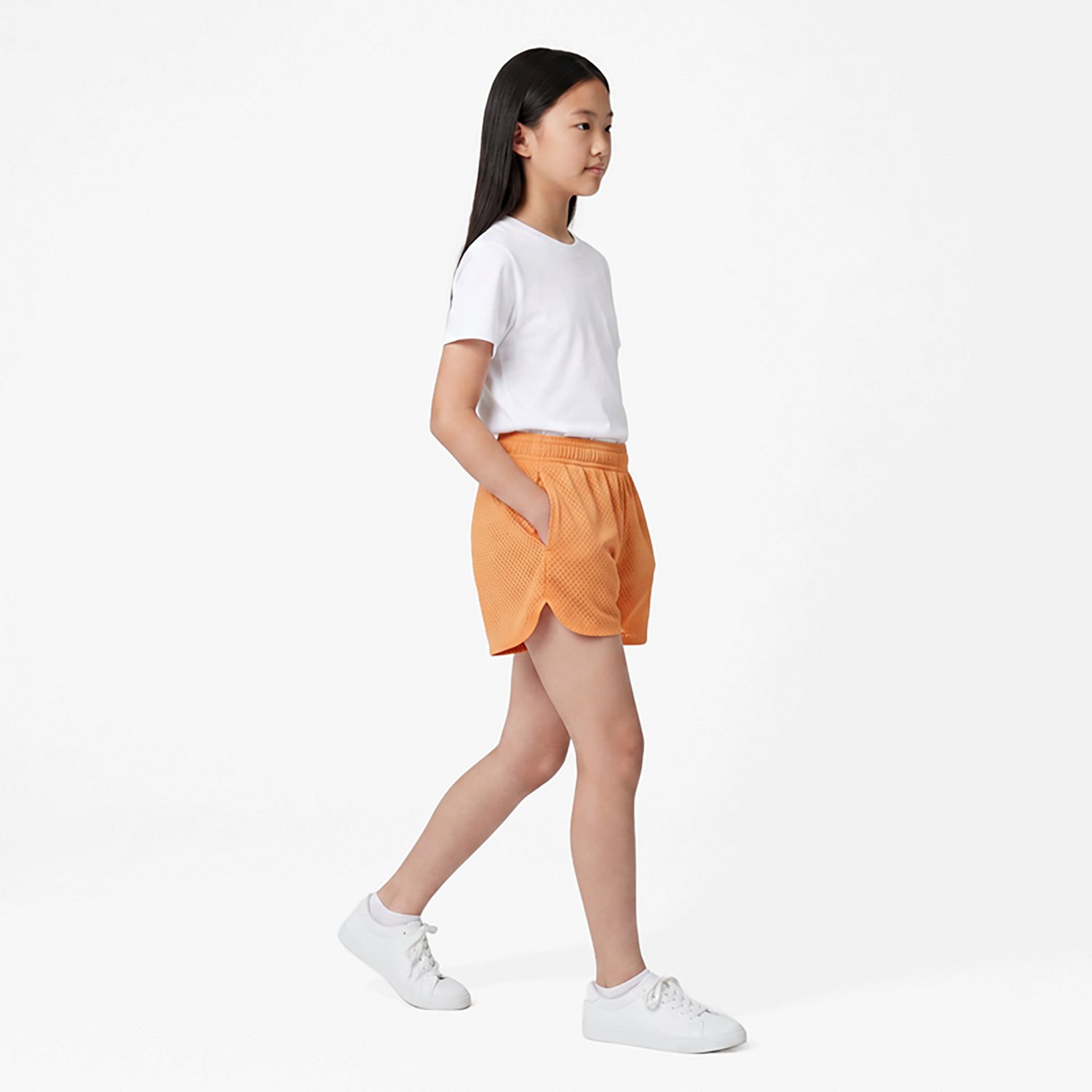 BCG Girls' Recycled Contrast Mesh Shorts