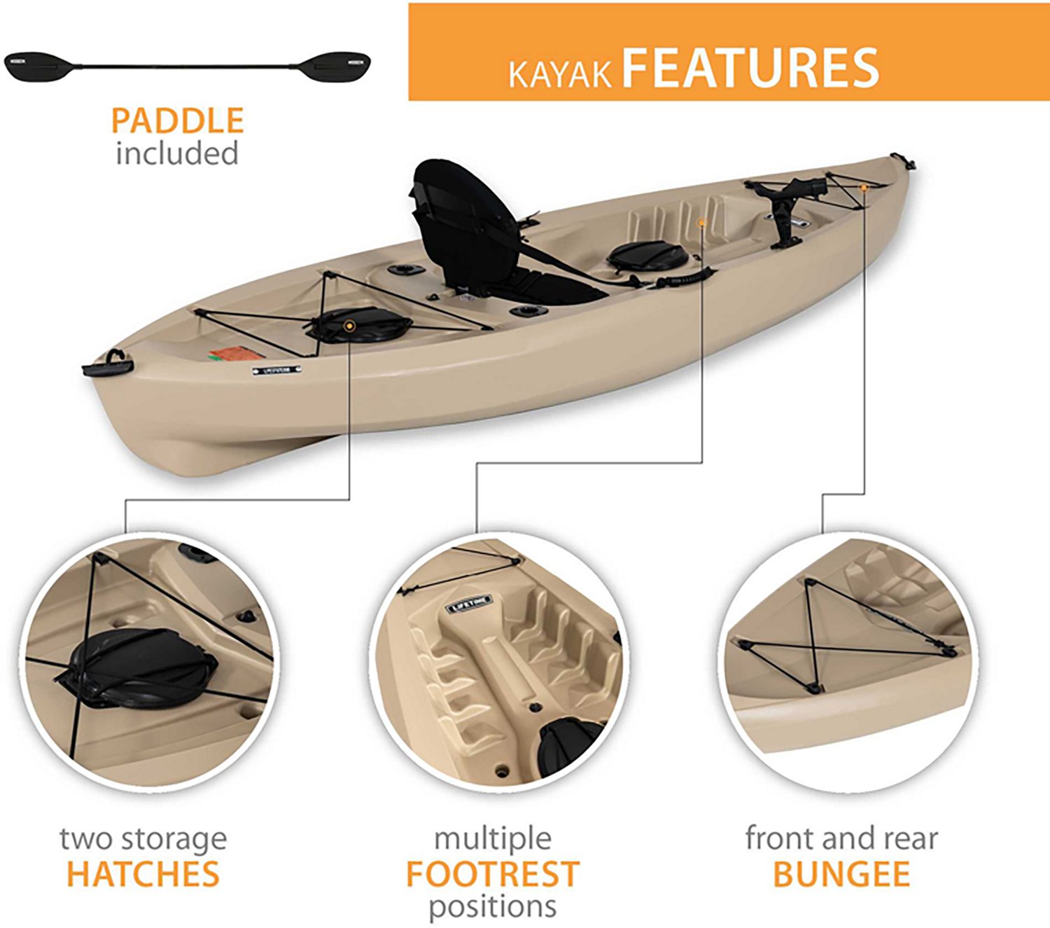 Lifetime Muskie 10' Sit-on-Top Angler Kayak - view number 4