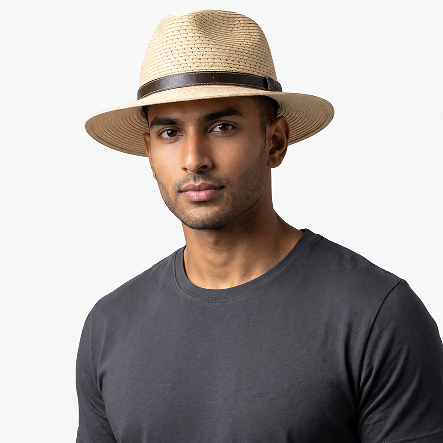 Scala Pronto Men's Vented Paper Braid Safari Hat