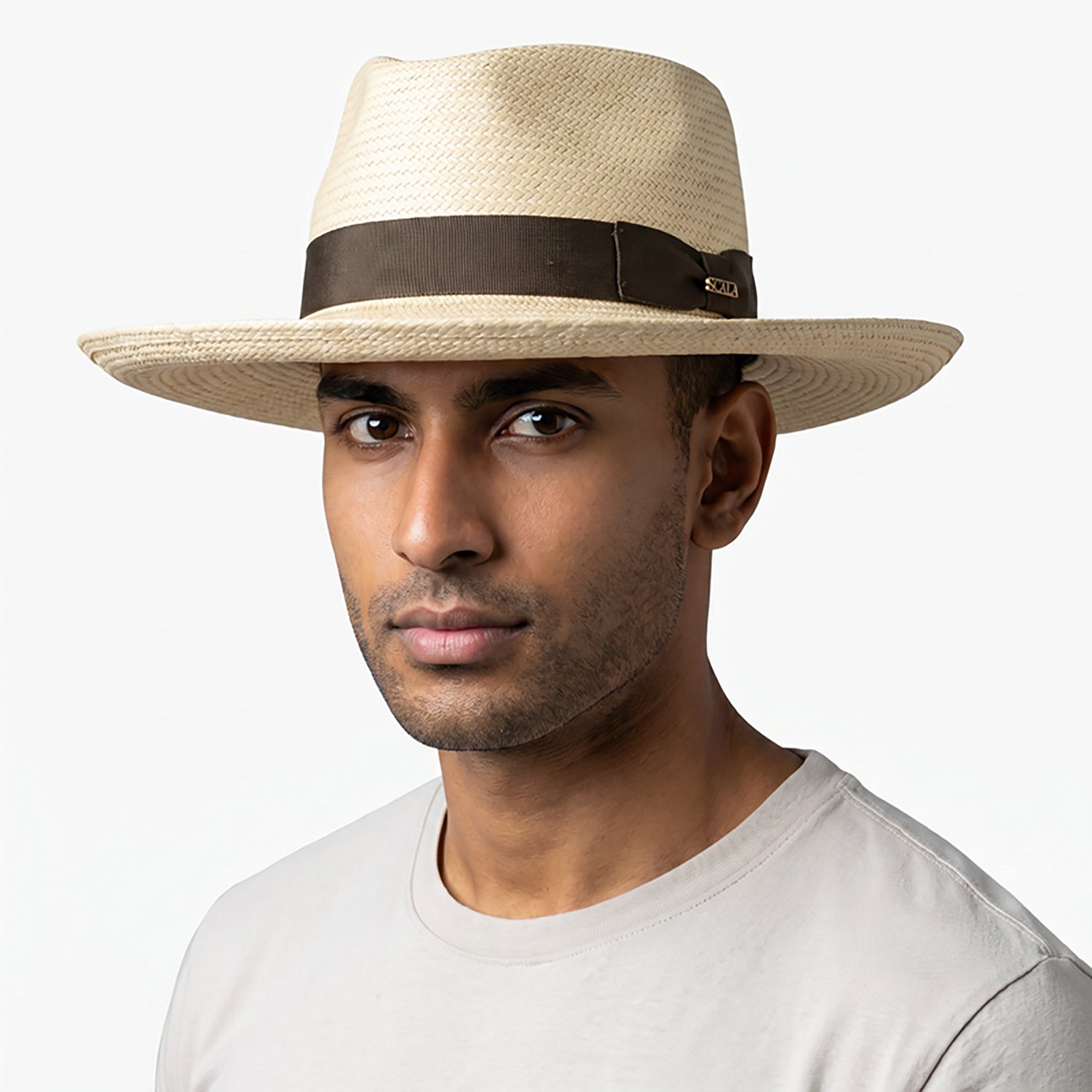 Scala Pronto Men's Hand Woven Panama Gambler Hat