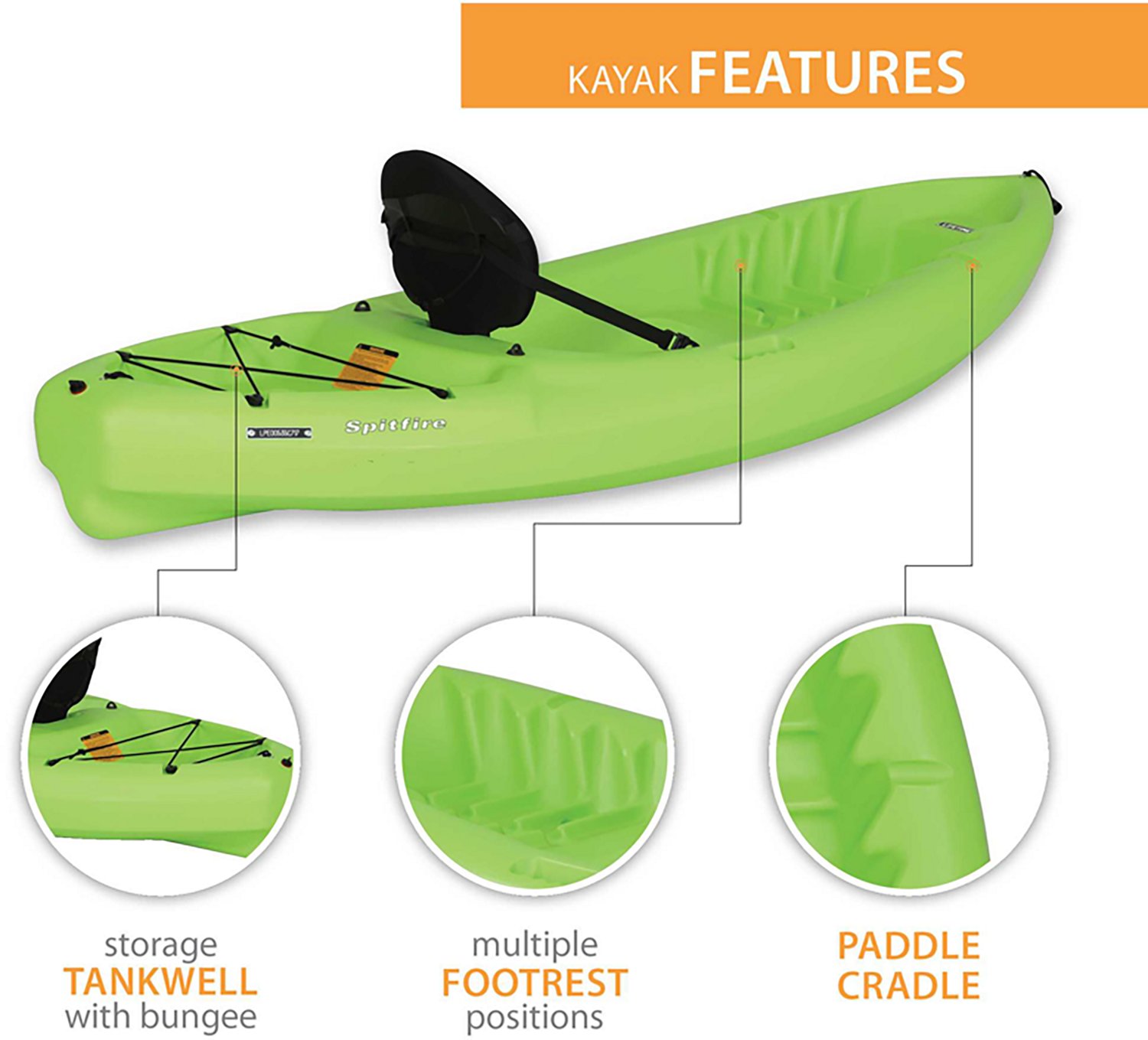 Lifetime Spitfire 8 ft Sit-On Top Kayak - view number 4