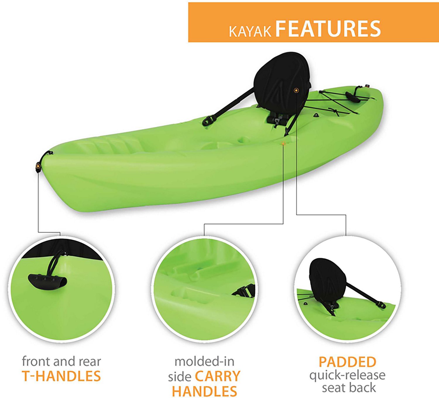Lifetime Spitfire 8 ft Sit-On Top Kayak - view number 5