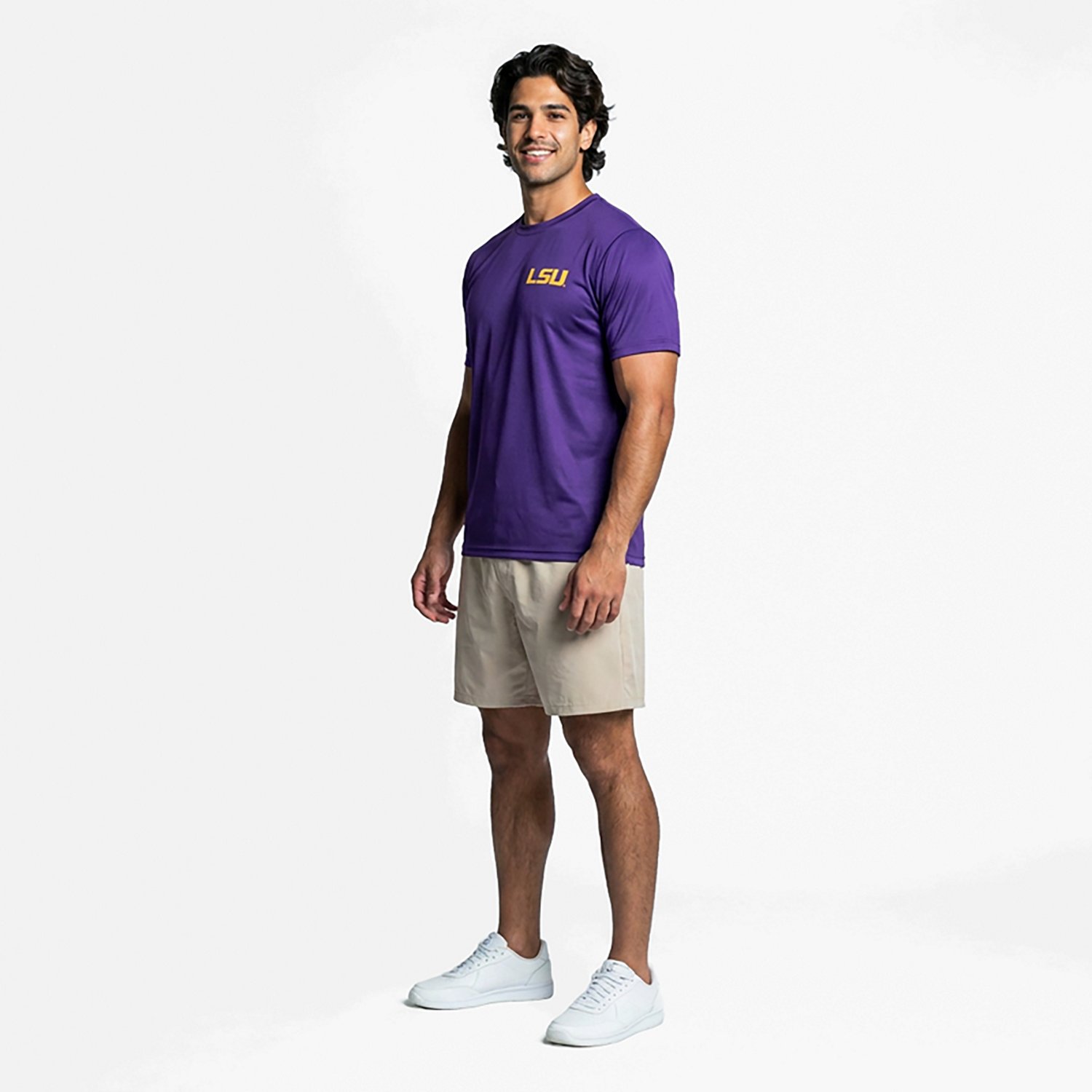 Columbia Sportswear Men's Louisiana State University Flag Terminal Tackle Short Sleeve Shirt - view number 5