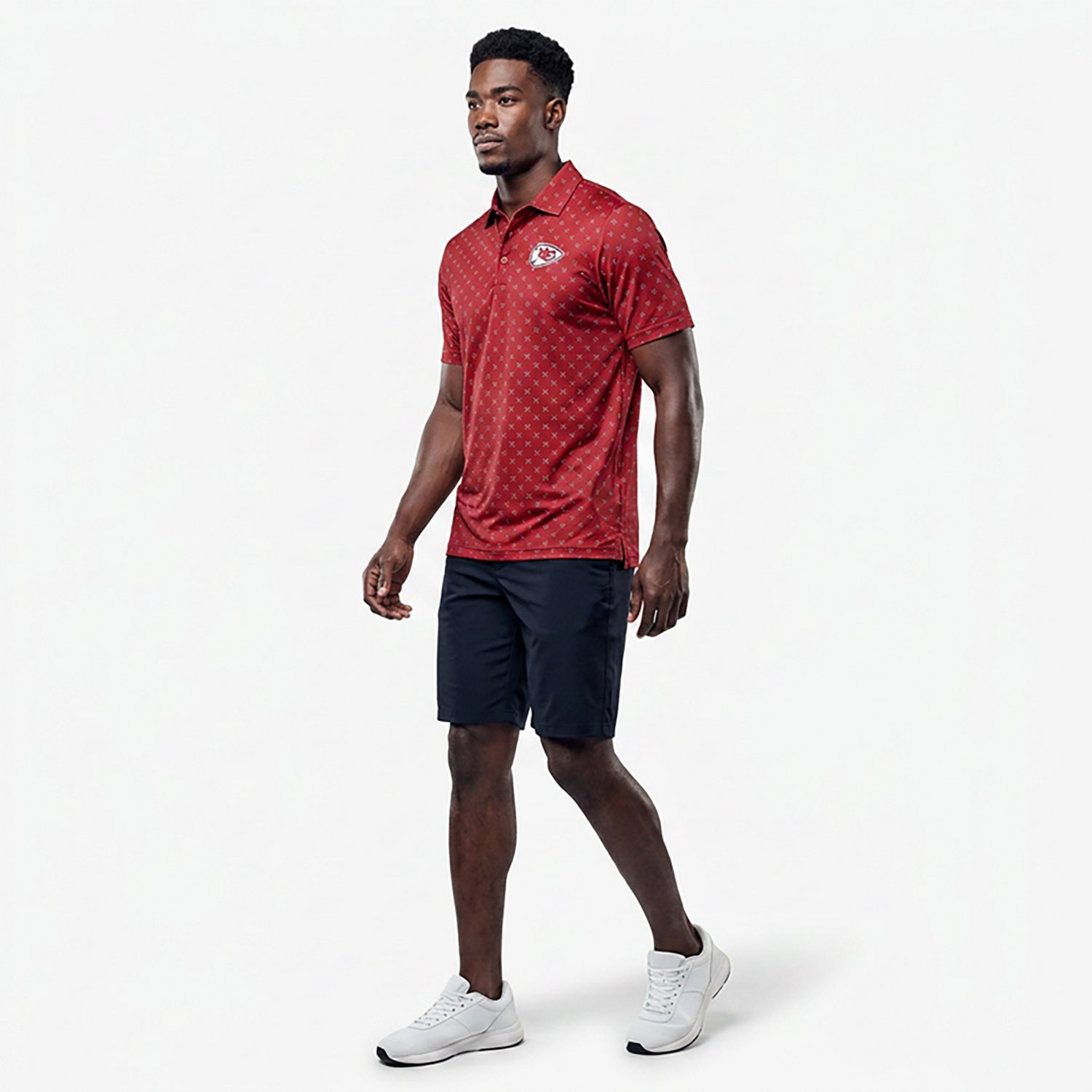 Antigua Men's Kansas City Chiefs Spark Short Sleeve Polo Shirt