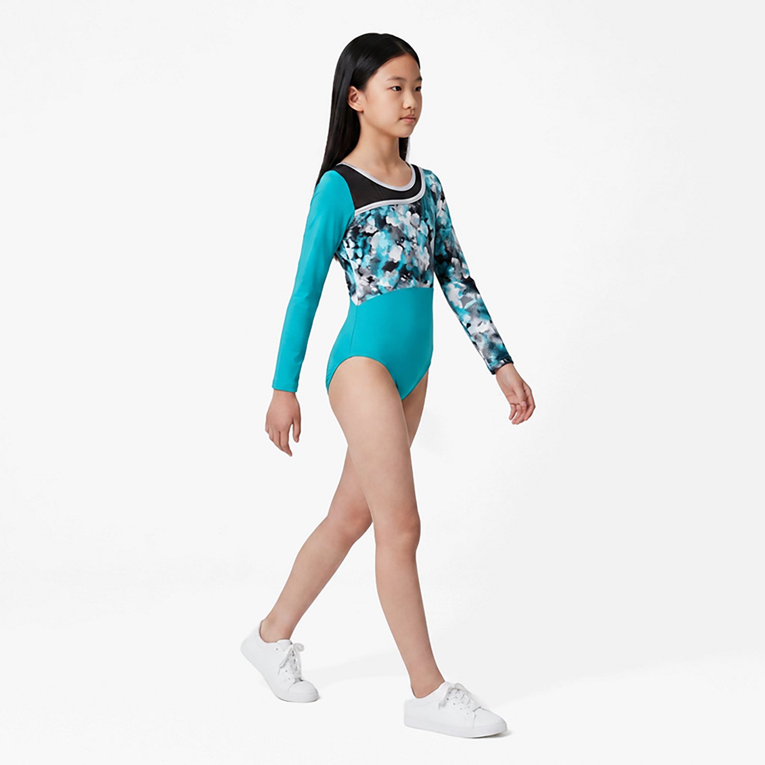 Rainbeau Moves Girls' Printed Long Sleeve Leotard - view number 3
