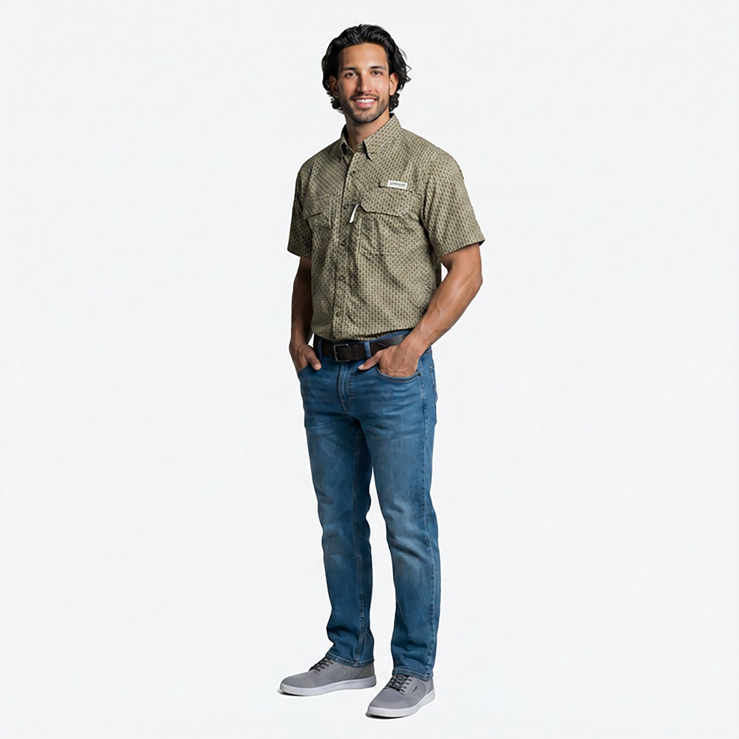 Magellan Outdoors Men's Alabama Local State Print Button-Down Shirt