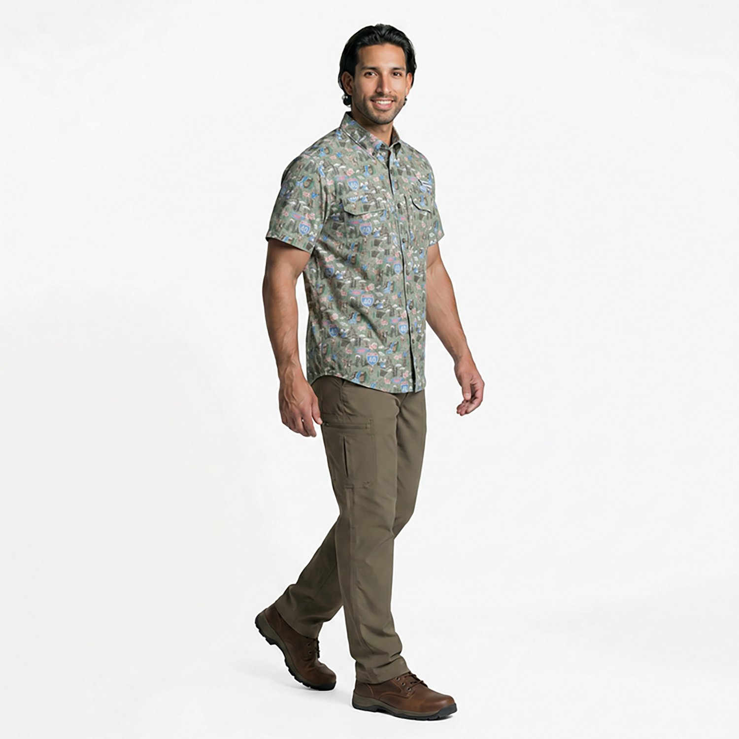 Magellan Outdoors Men's Arkansas Local State Print Shirt - view number 3