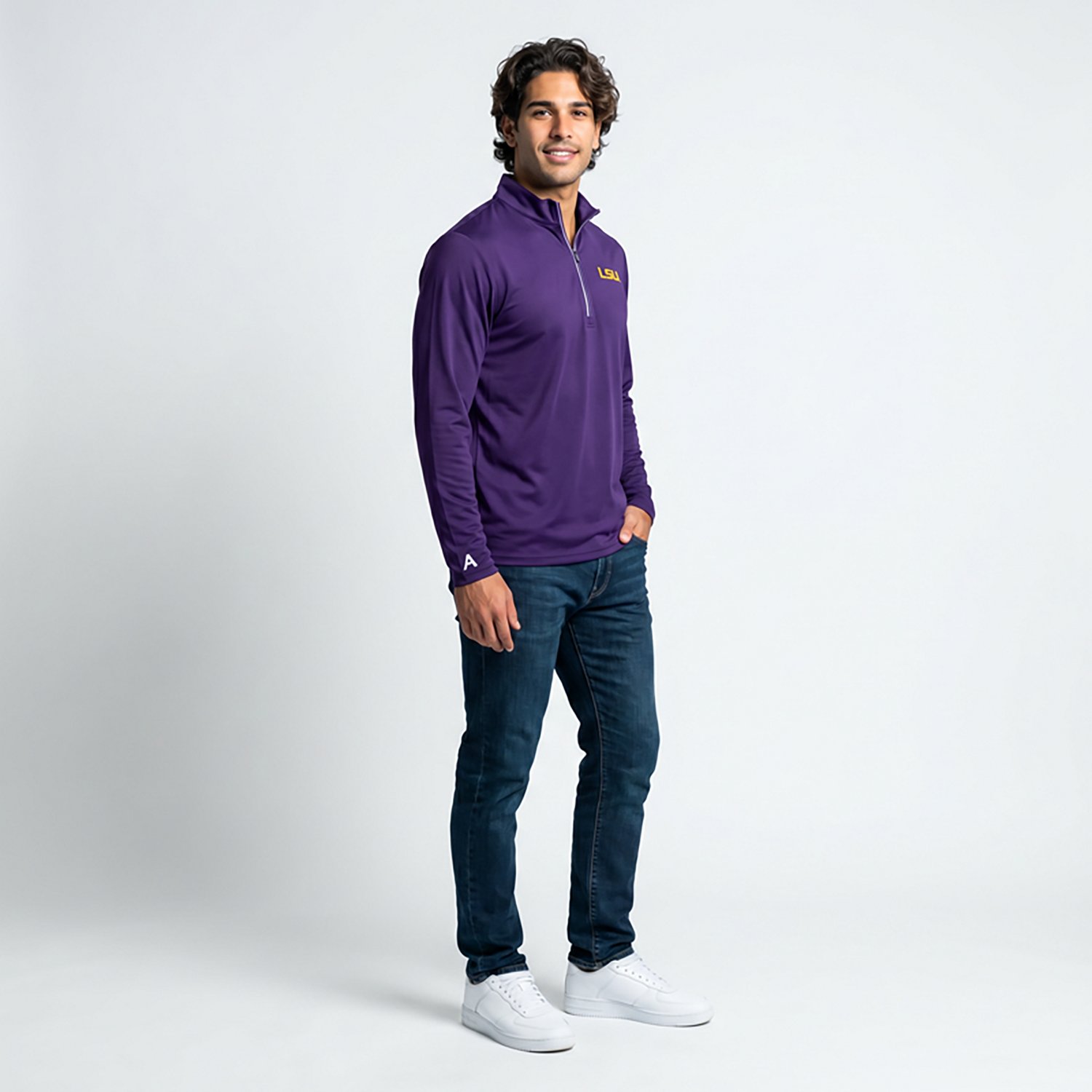 Antigua Men's Louisiana State University Tribute Pullover - view number 4
