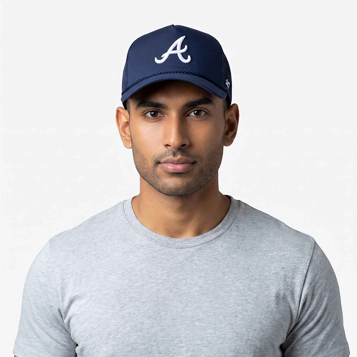 '47 Men's Atlanta Braves Foam Front Mesh Trucker Cap