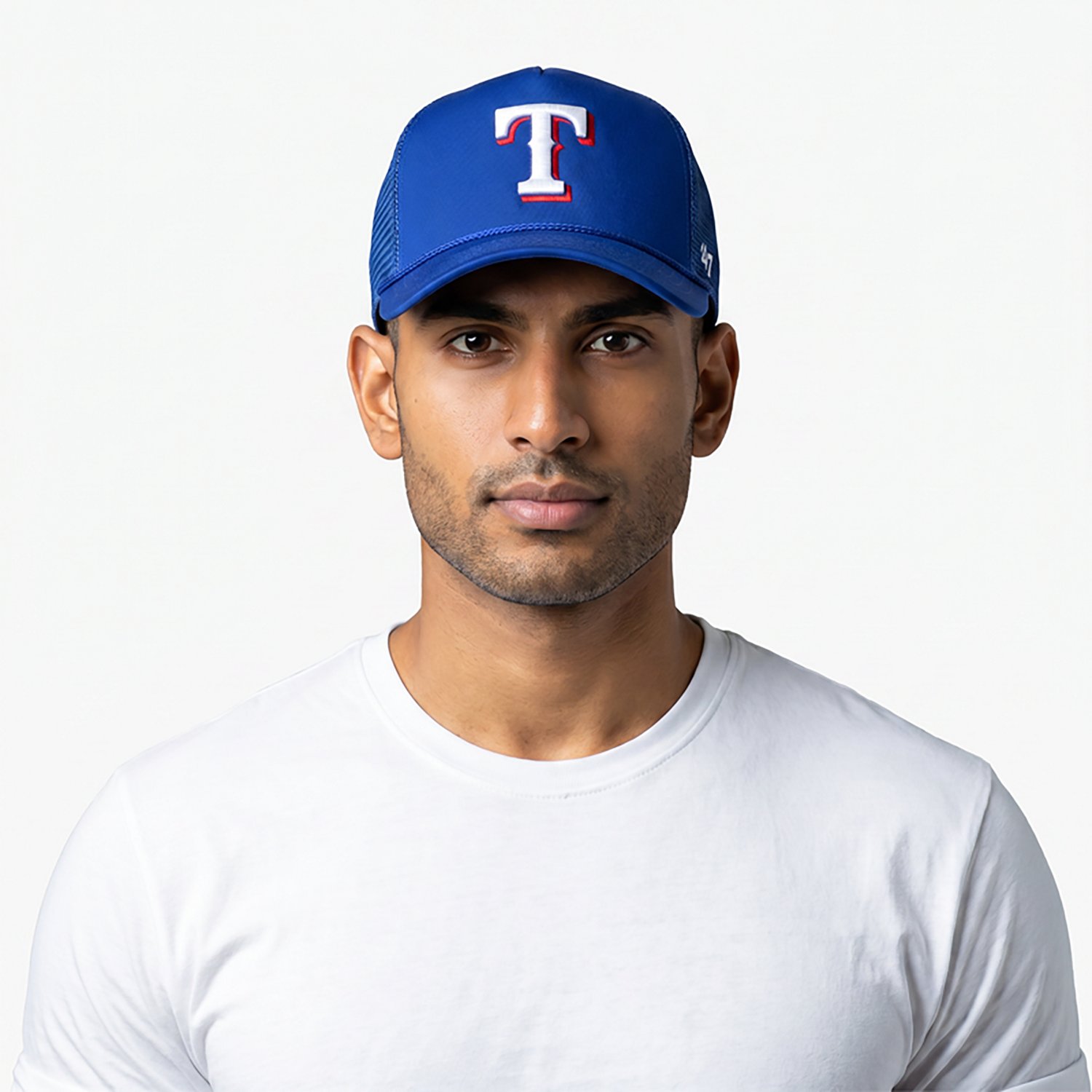 '47 Men's Texas Rangers Foam Front Mesh Trucker Cap