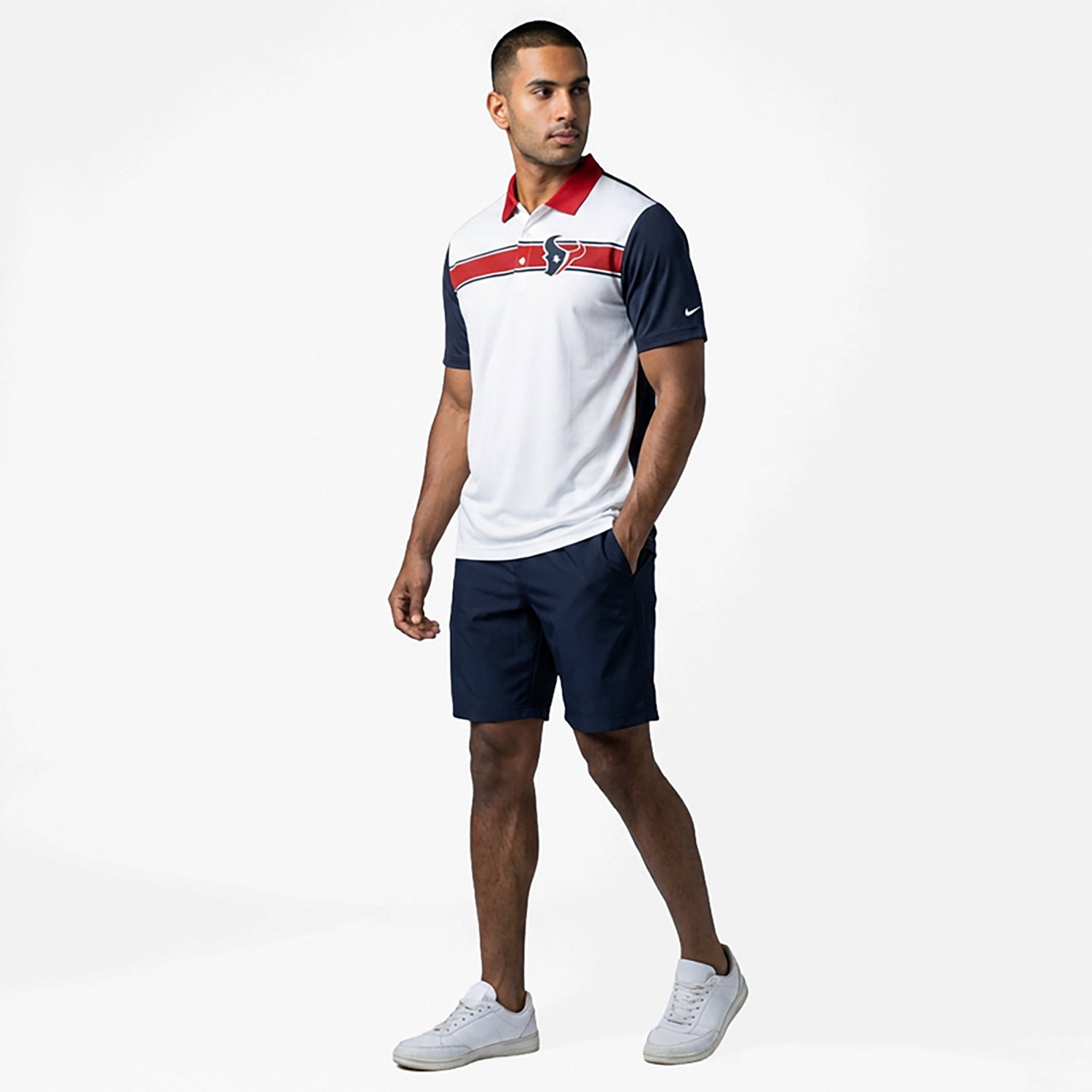 Nike Men's Houston Texans Rewind Pique Polo Shirt