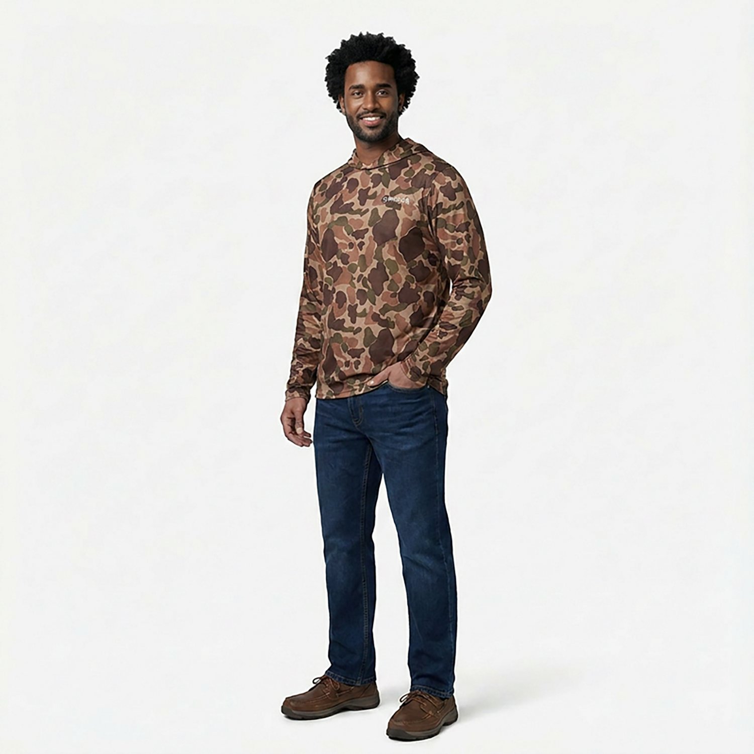 Magellan Outdoors Hunt Gear Men's Eagle Pass Tech Mesh Long Sleeve Hooded T-shirt - view number 3