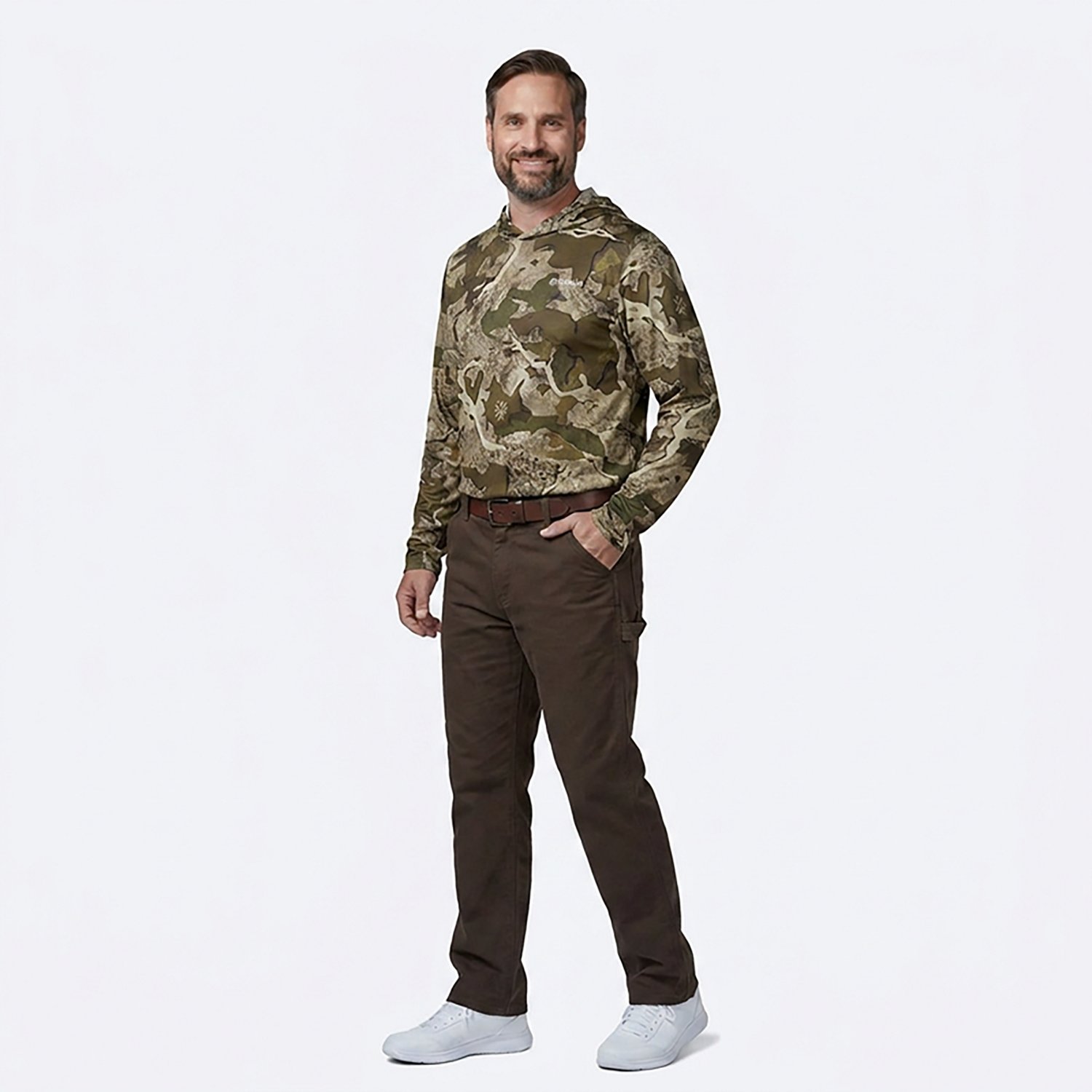Magellan Outdoors Hunt Gear Men's Eagle Pass Tech Mesh Long Sleeve Hooded T-shirt - view number 3