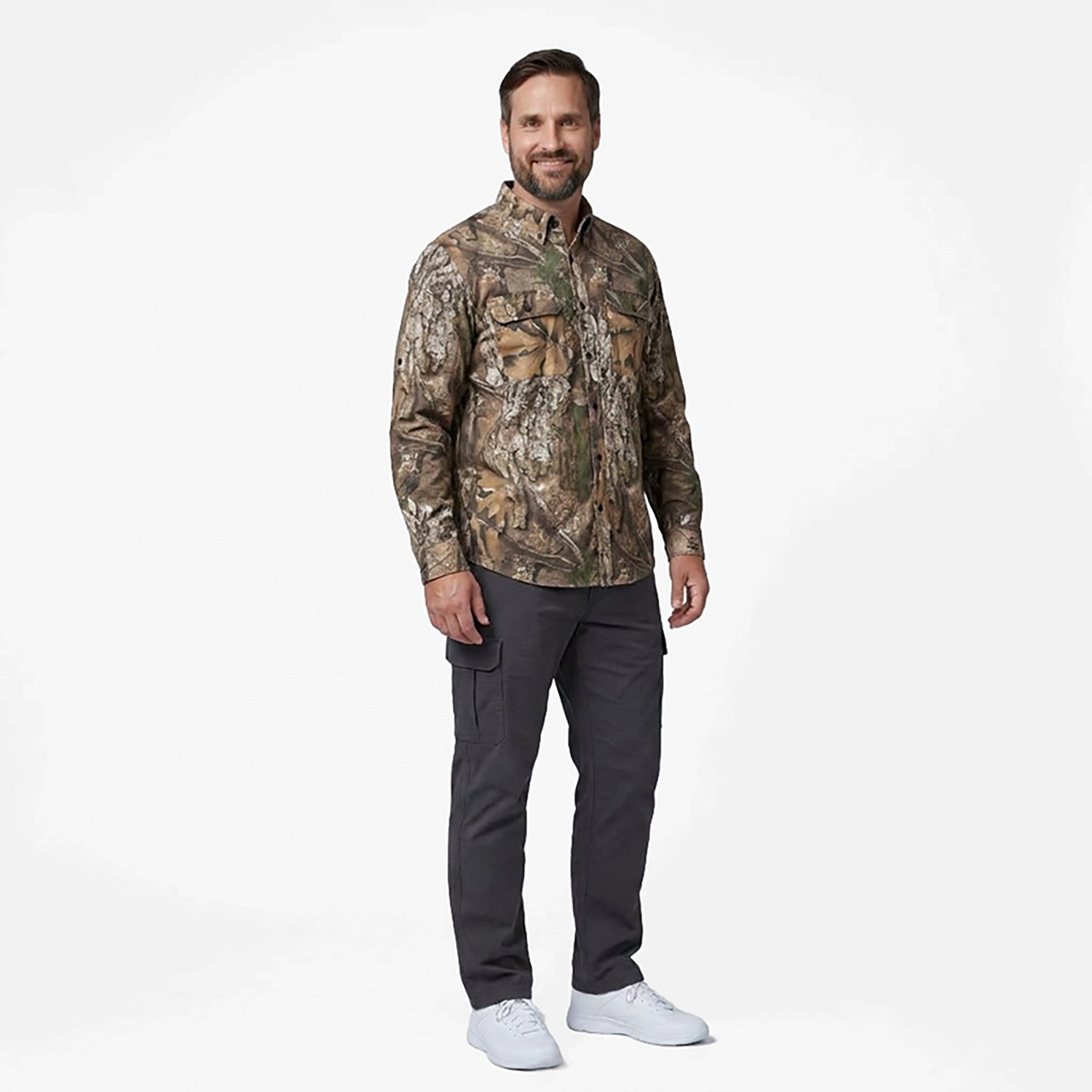 Magellan Outdoors Hunt Gear Men's Stonewell Long Sleeve Twill Shirt