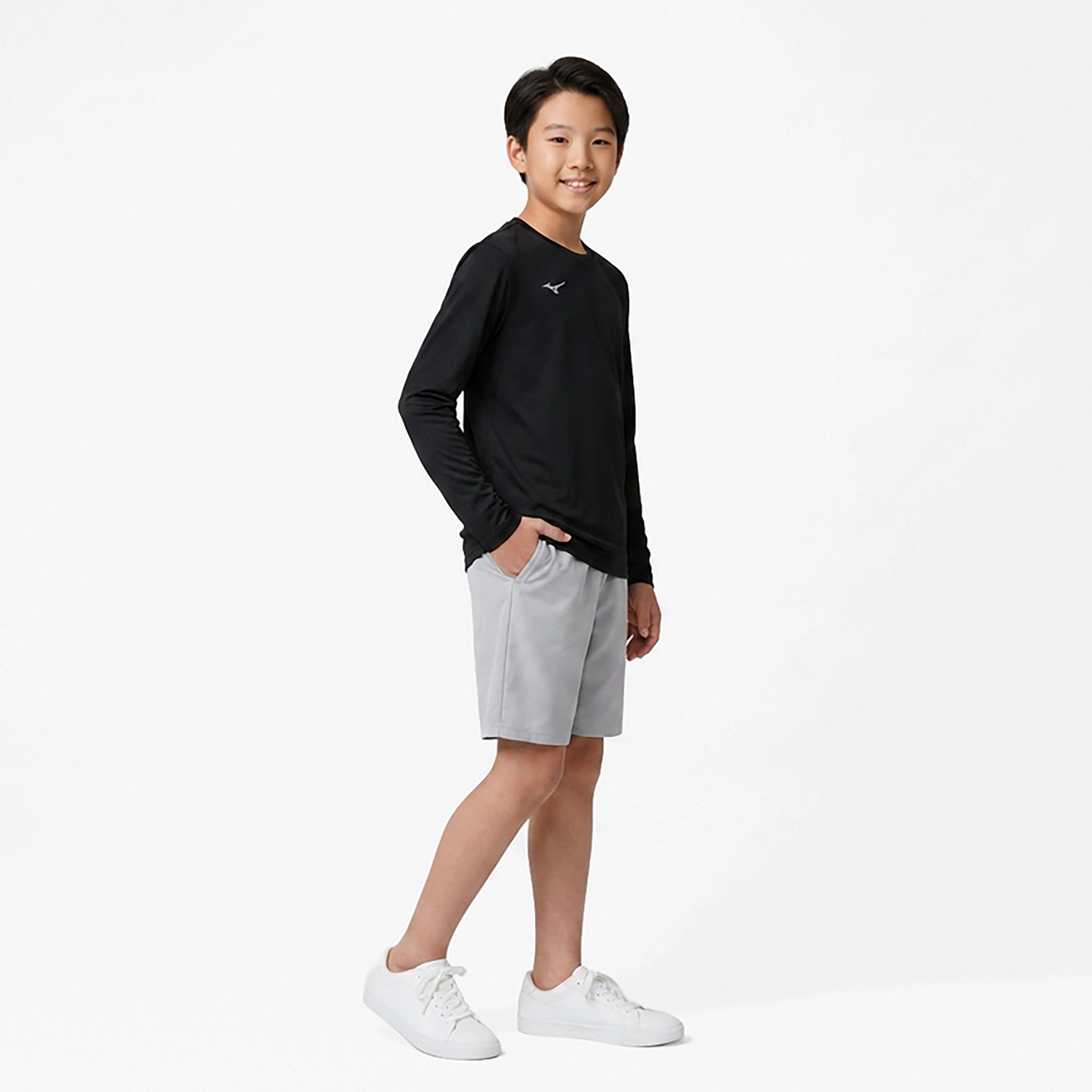 Mizuno Boys' Comp Diamond Long Sleeve Crew Shirt
