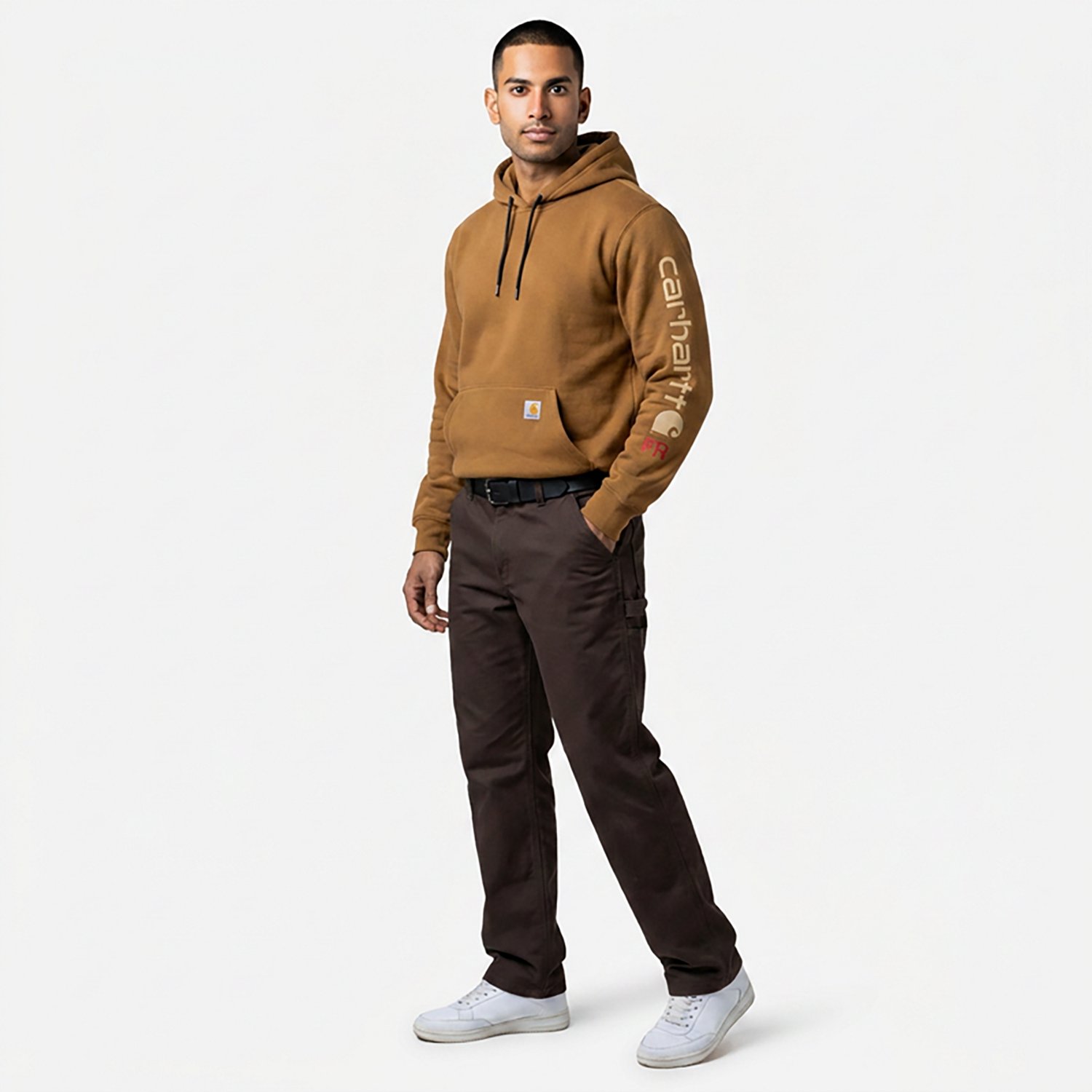 Carhartt Men's Fire-Resistant Force Logo Sleeve Graphic Sweatshirt                                                               - view number 3