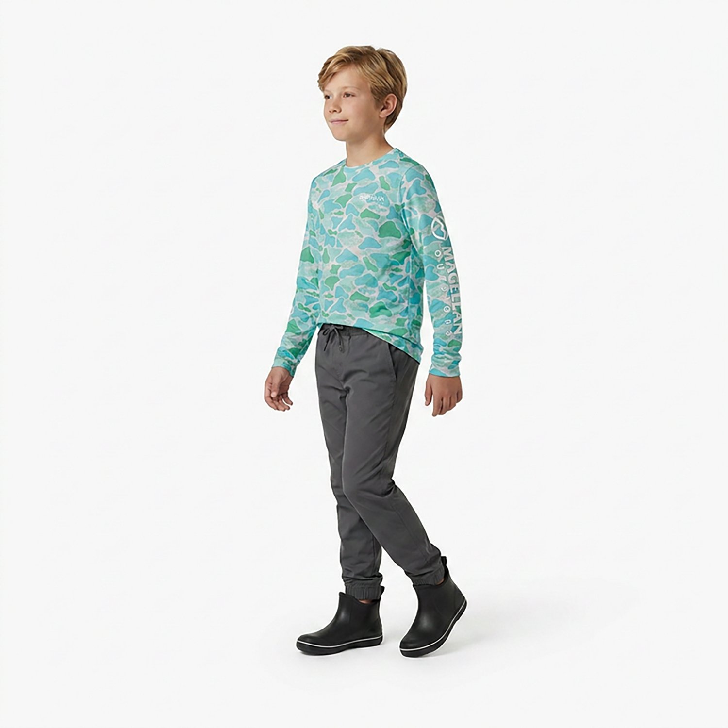 Magellan Outdoors Boys' Mallard Fish Camo Long Sleeve T-shirt - view number 3