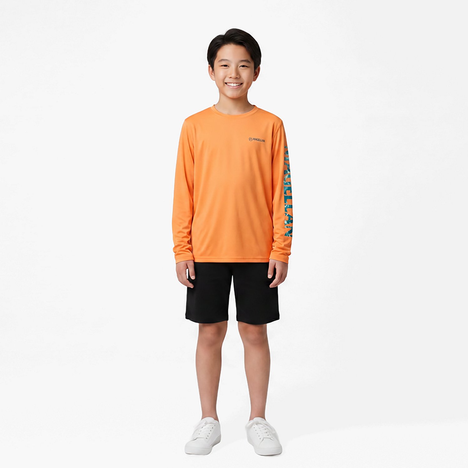 Magellan Outdoors Boys' Casting Crew Print Logo Fishing T-shirt