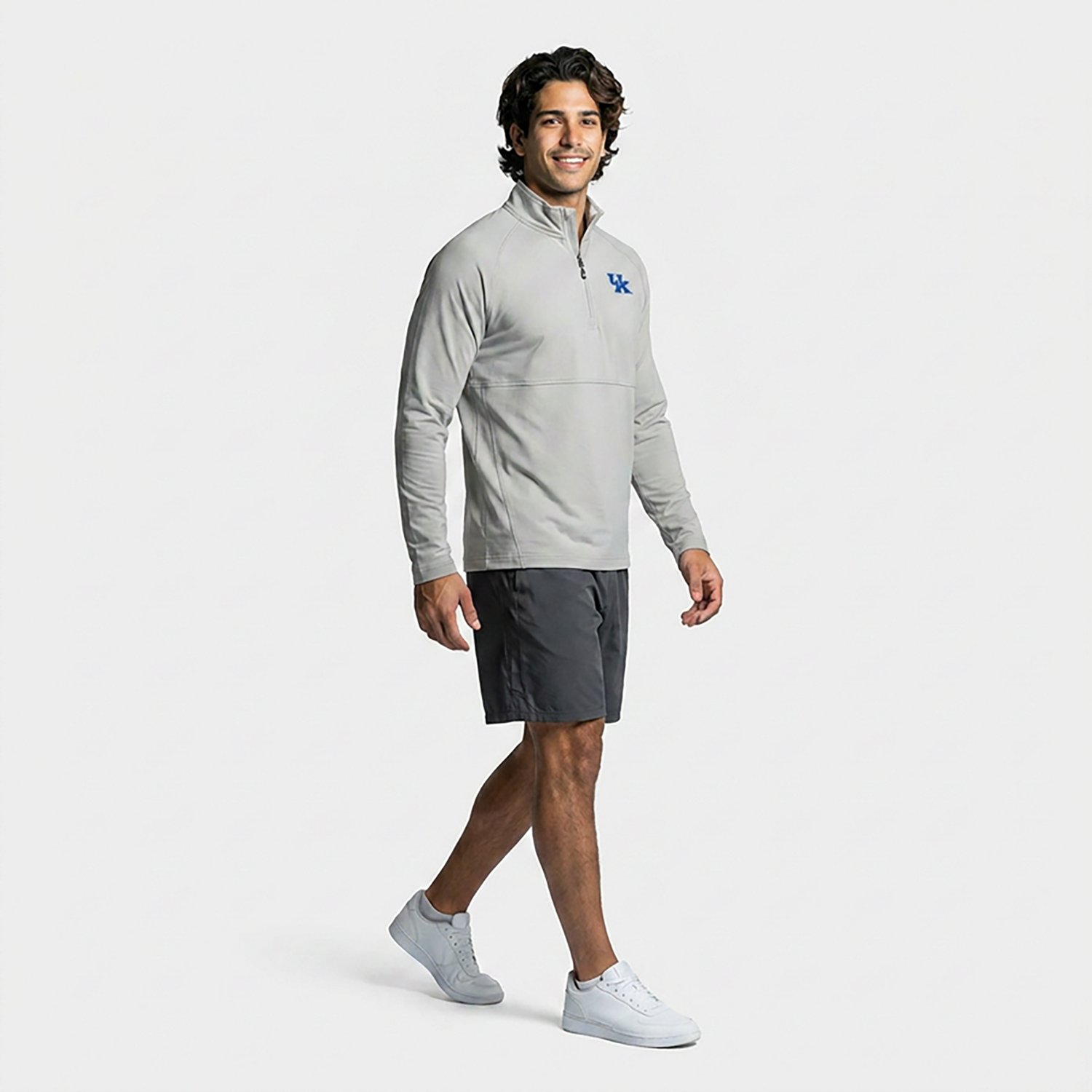 Cutter  Buck Black Kentucky Wildcats Adapt Eco Knit Hybrid Recycled Quarter-Zip Pullover Top - view number 2