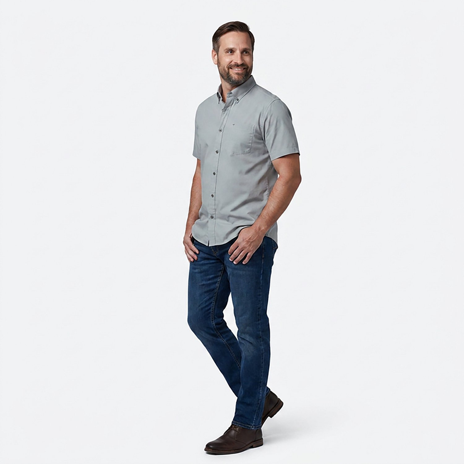 Magellan Outdoors Men's Summerville Solid Short Sleeve Shirt - view number 3