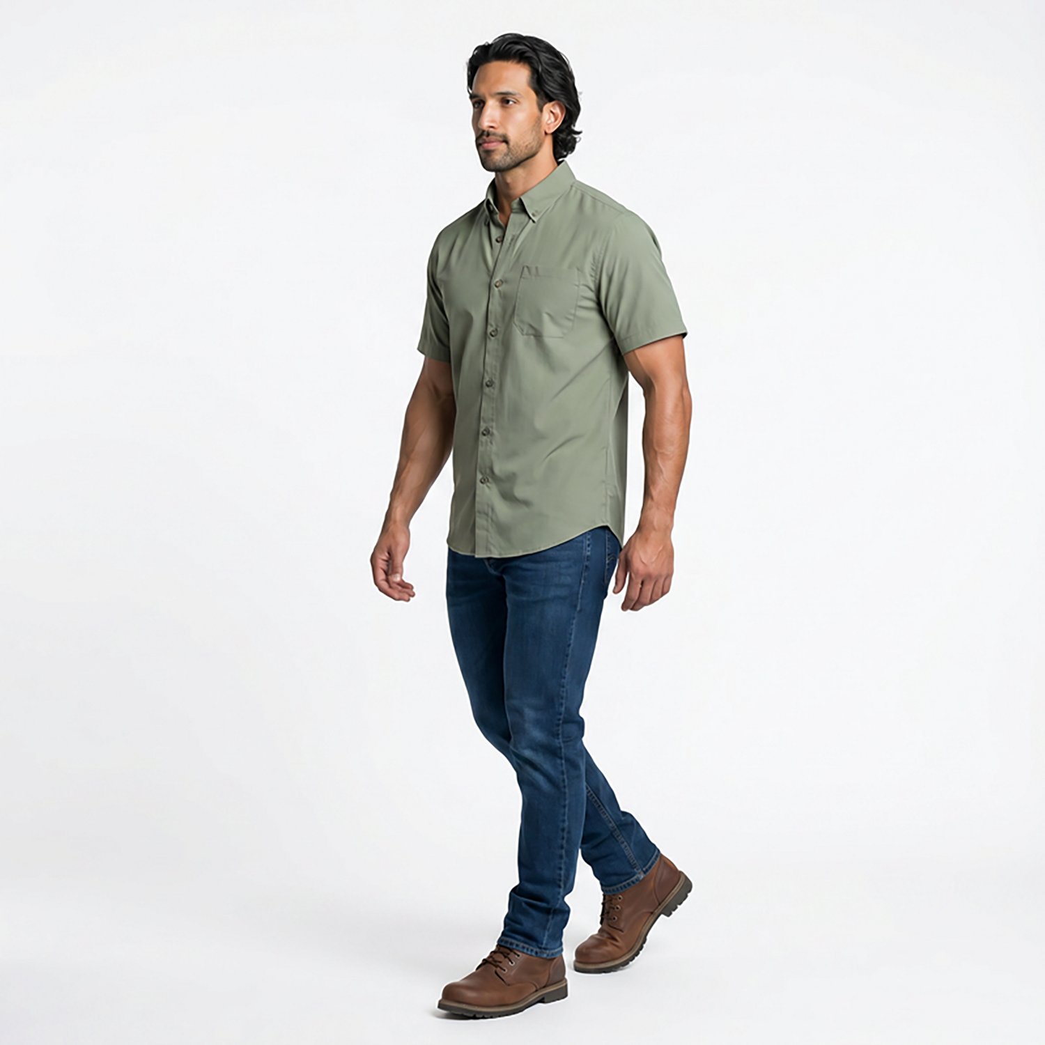 Magellan Outdoors Men's Summerville Solid Short Sleeve Shirt - view number 3