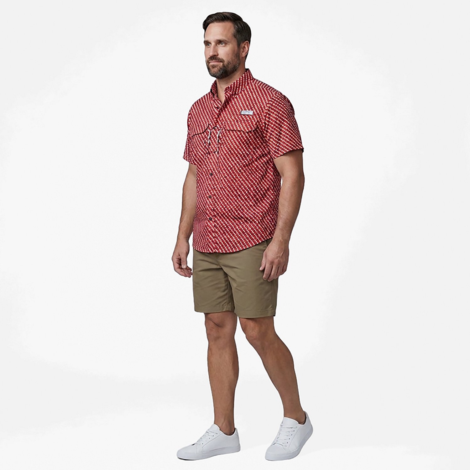 Magellan Men's Local State Gameday Micro Print Short Sleeve Shirt - view number 3