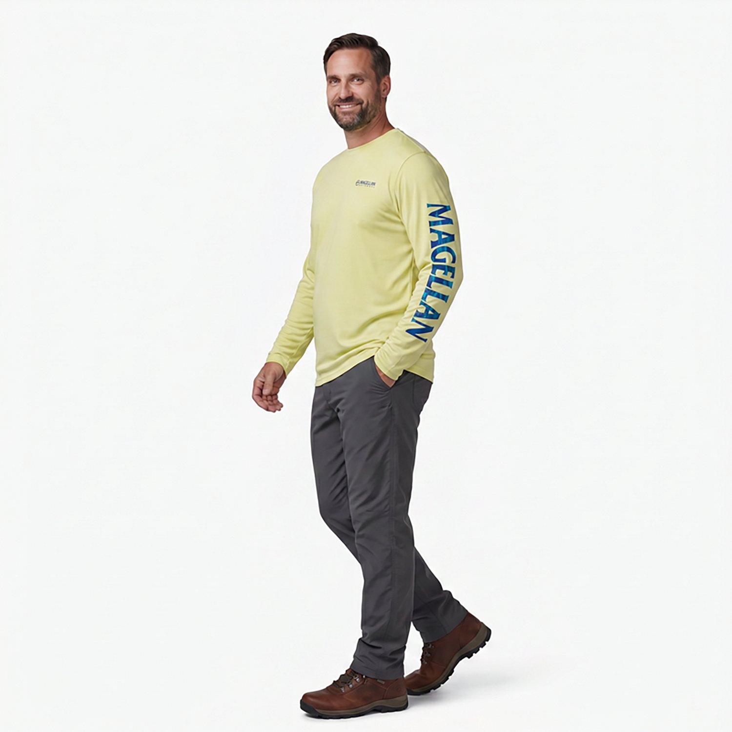Magellan Outdoors Men's Casting Crew Long Sleeve T-shirt                                                                         - view number 2