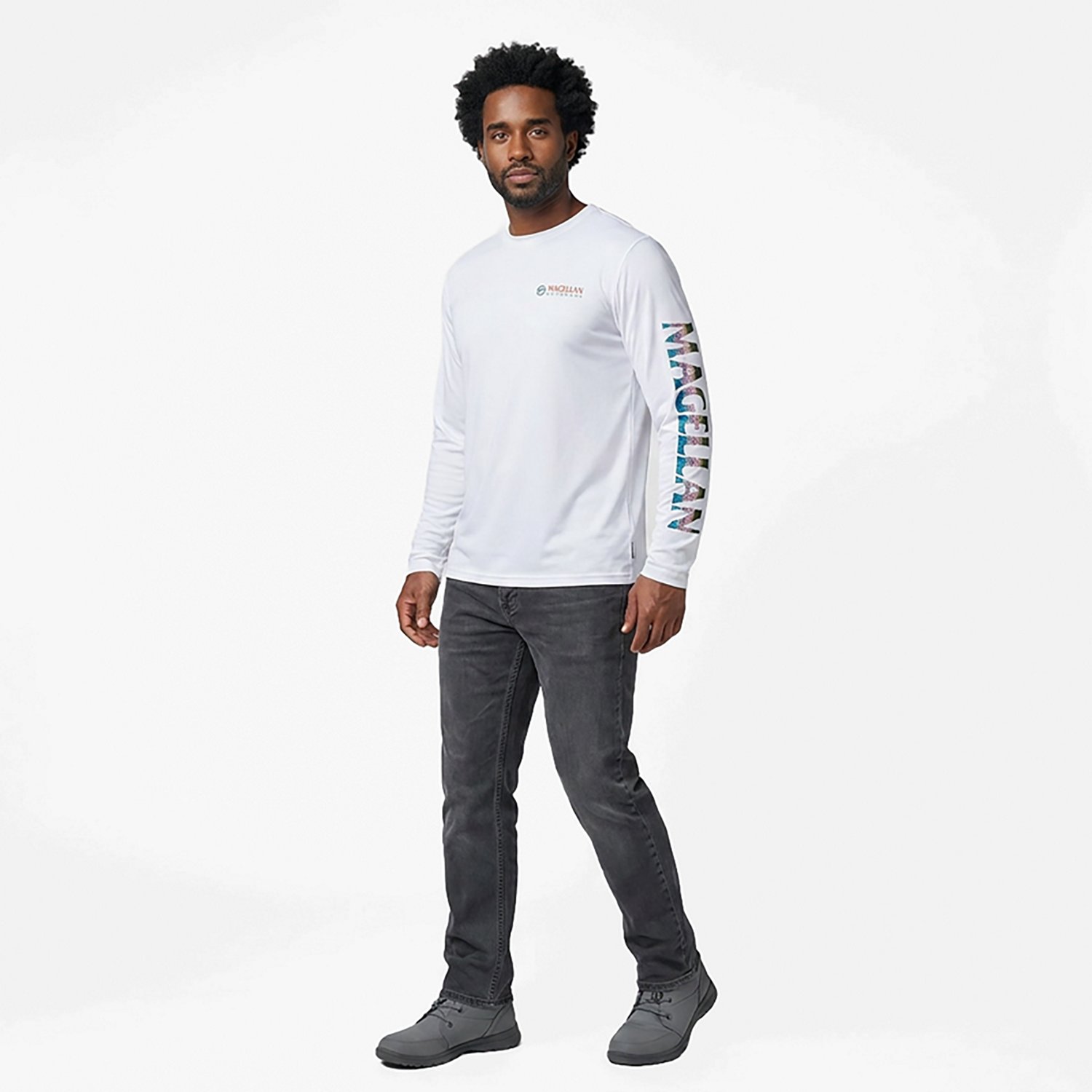 Magellan Outdoors Men's Casting Crew Long Sleeve T-shirt                                                                         - view number 3