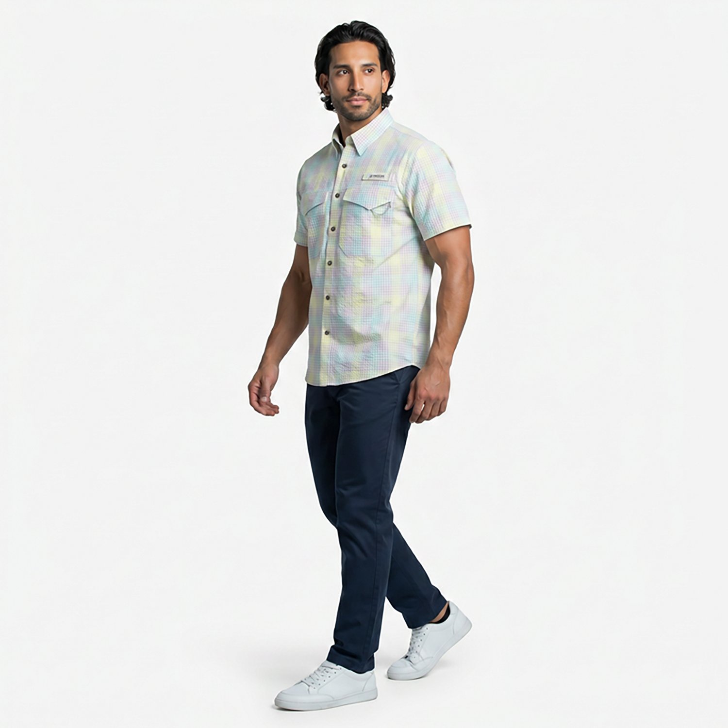 Magellan Outdoors Men's Southern Summer Gingham Plaid Short Sleeve Shirt - view number 2