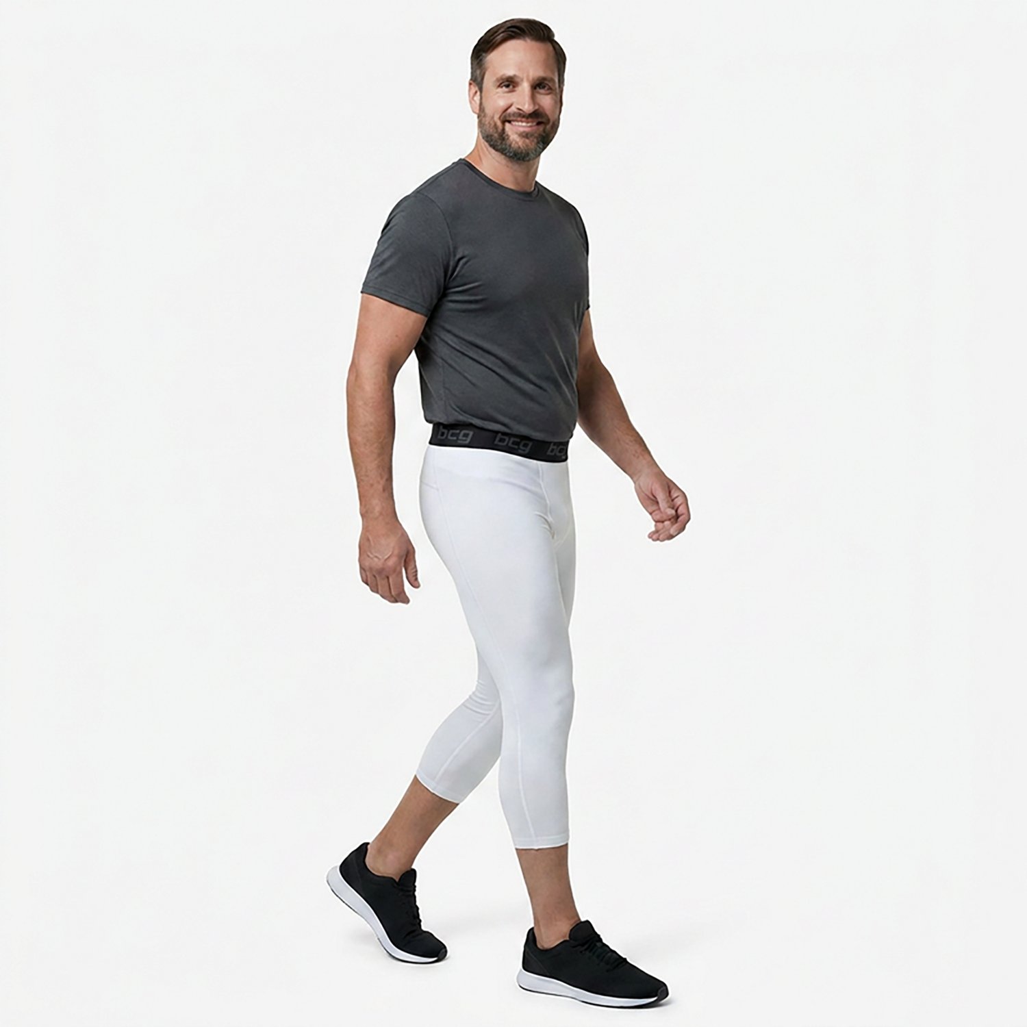 BCG Men's Compression 3/4 Length Tights