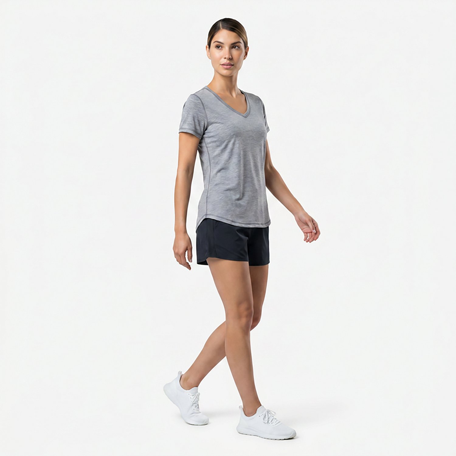 BCG Women's Turbo Melange V-neck T-shirt - view number 3